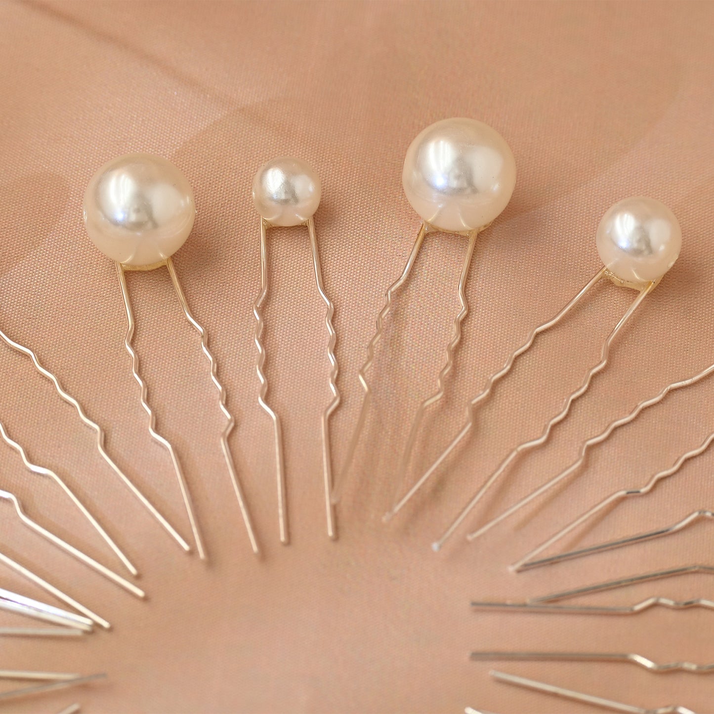 Bridella BHP536-20 pcs Silver Pearl Headwear
