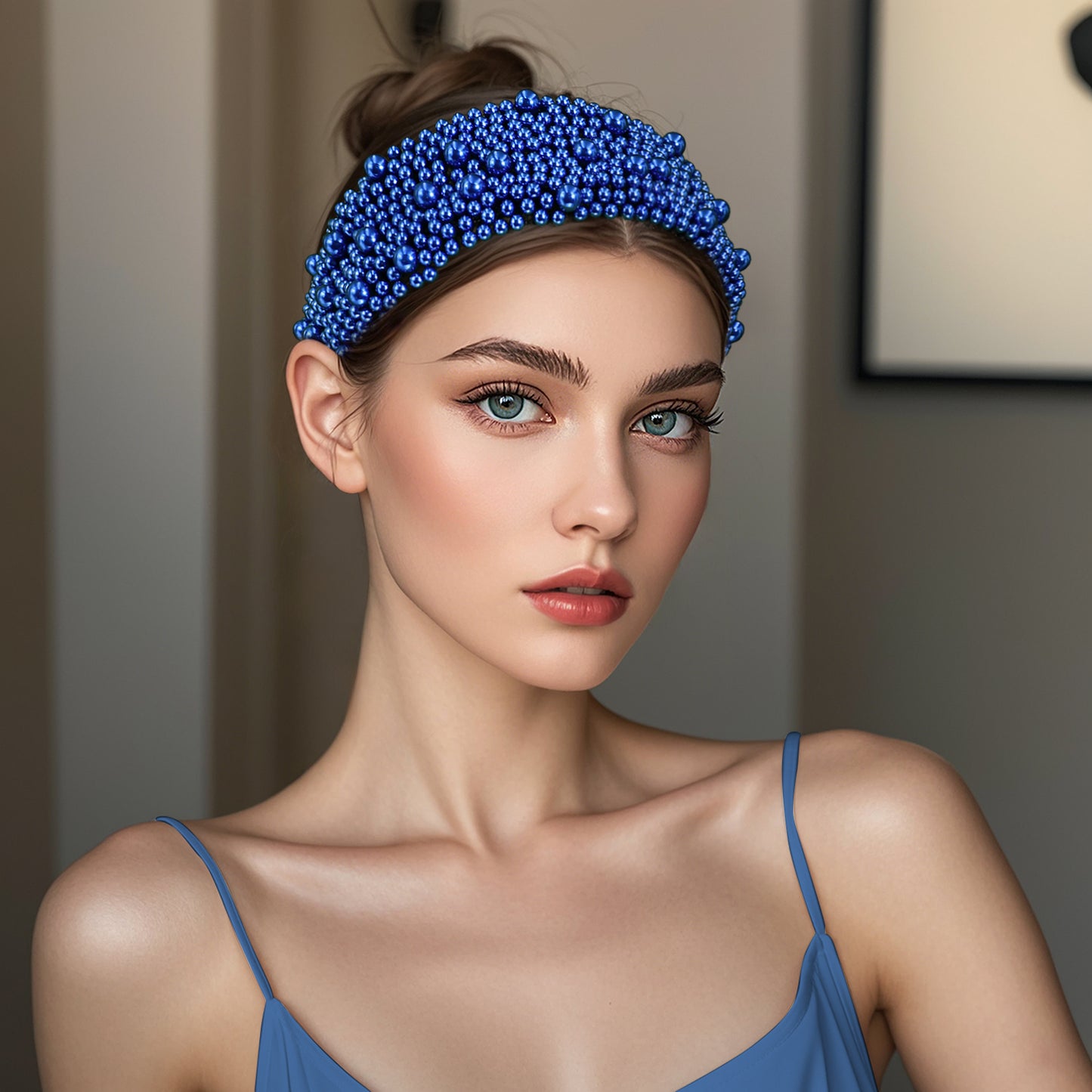 Pearl Beaded Padded Headband Fashion Party Hair Accessories - Bridella BYXA153