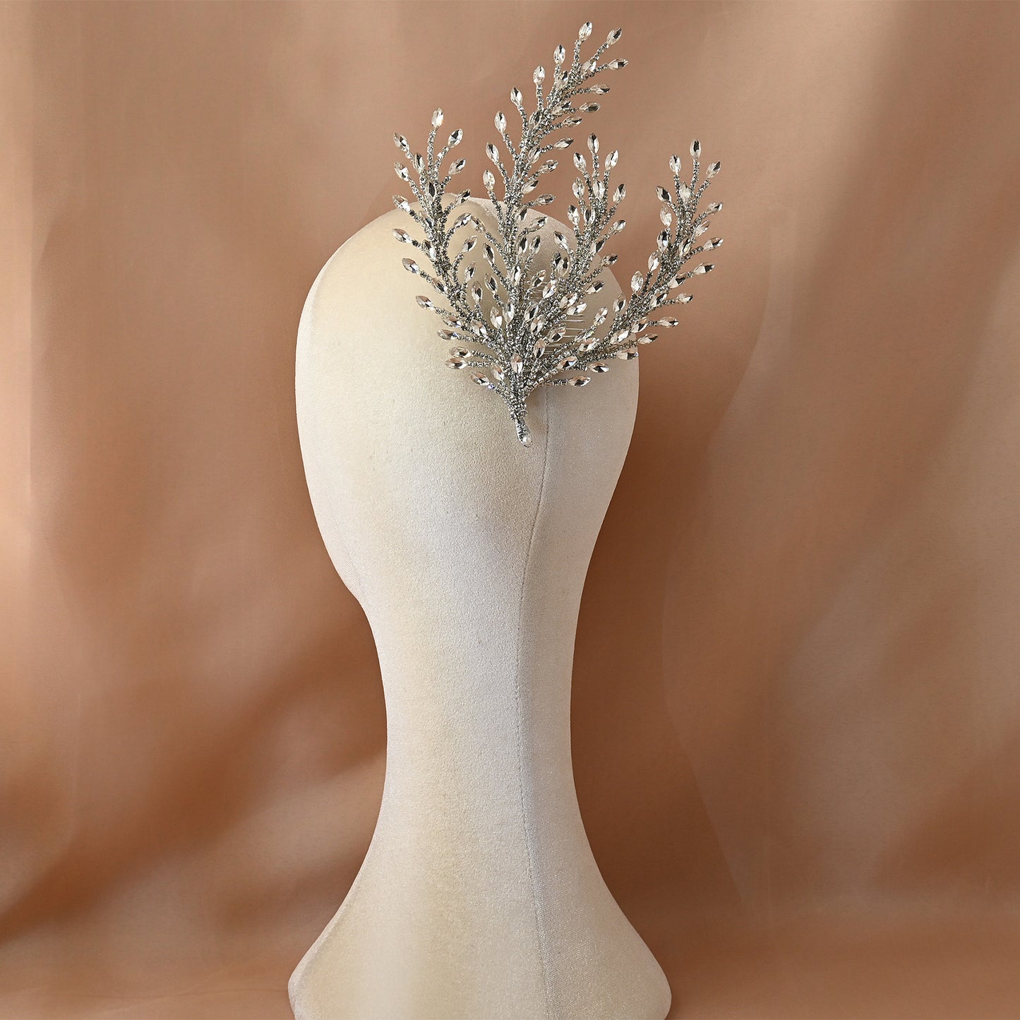 Bridella BHP498-S Silver Rhinestone Hair Comb