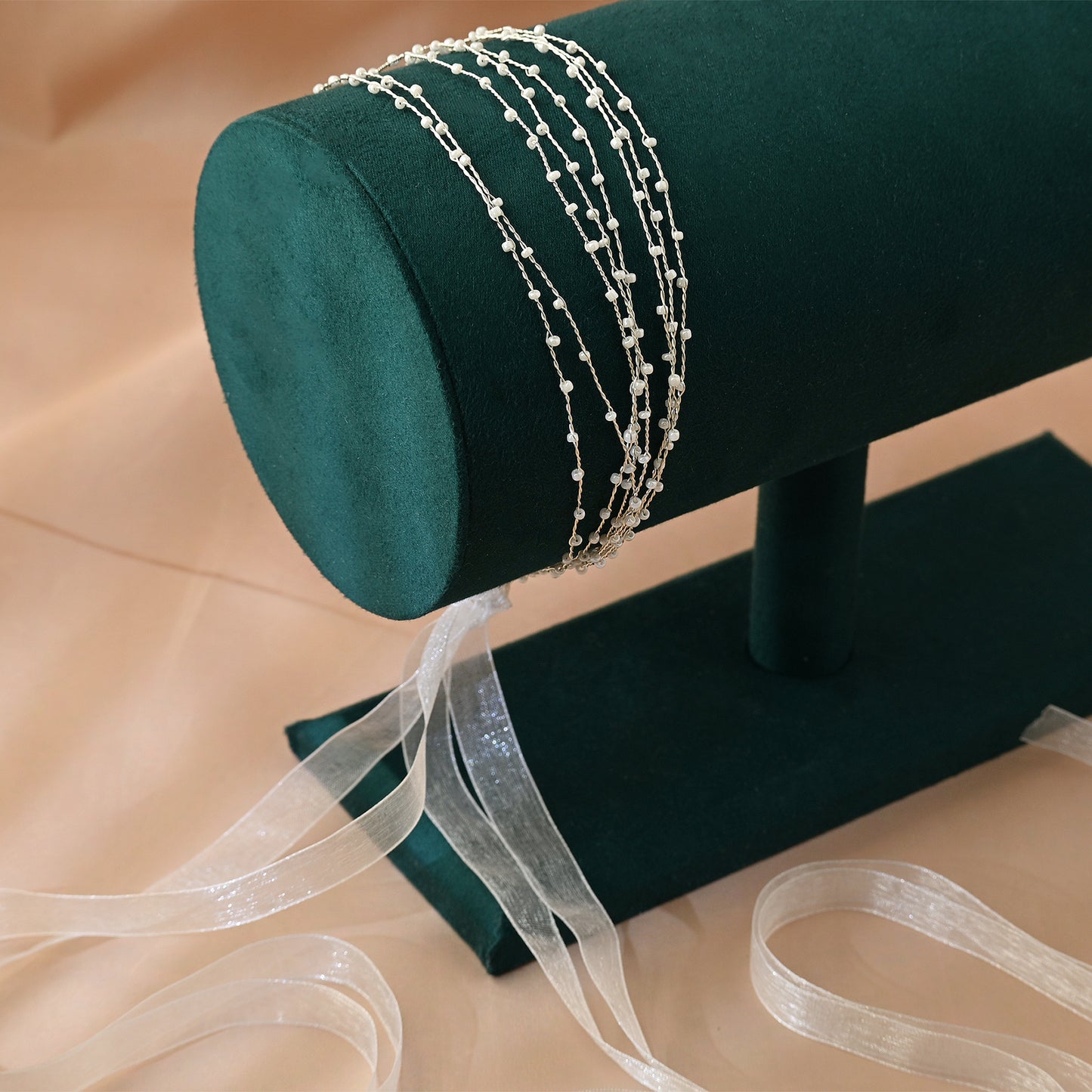 Bridella BHP28-G Gold Bead Headband