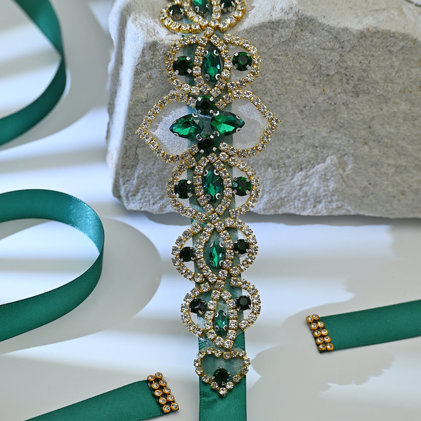 Bridella BS214KL Green Rhinestone Belt