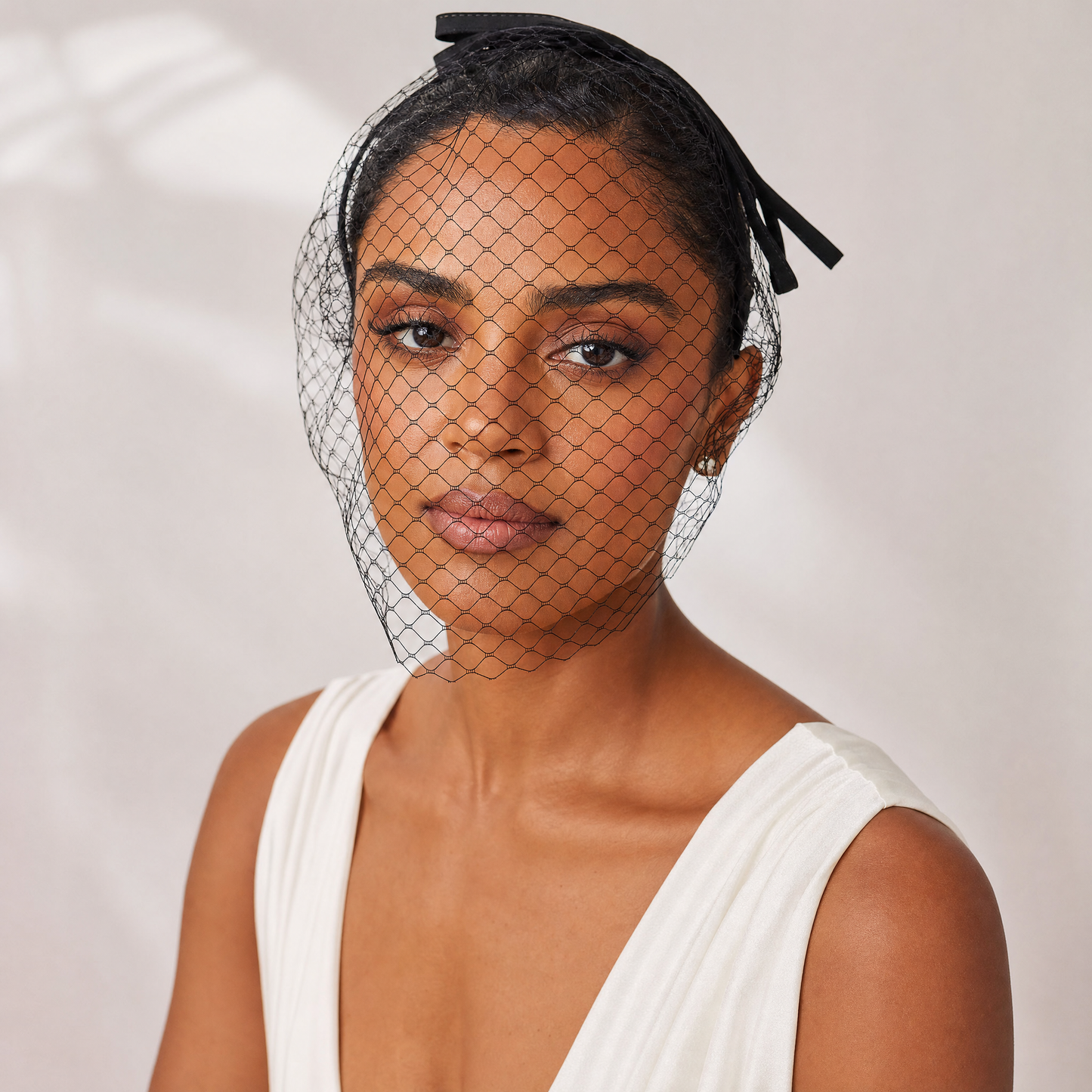 Bow Birdcage Bridal Veil Wedding Headband Veil - Bridella BMA23-B