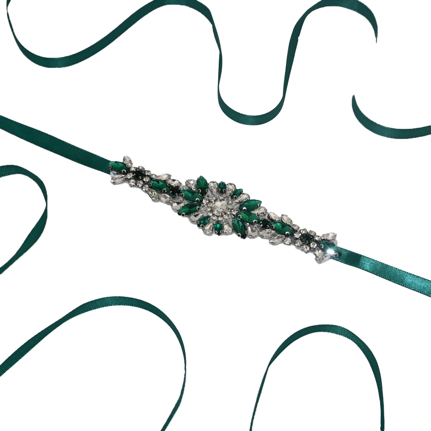 Bridella BS142KL Green Rhinestone Belt