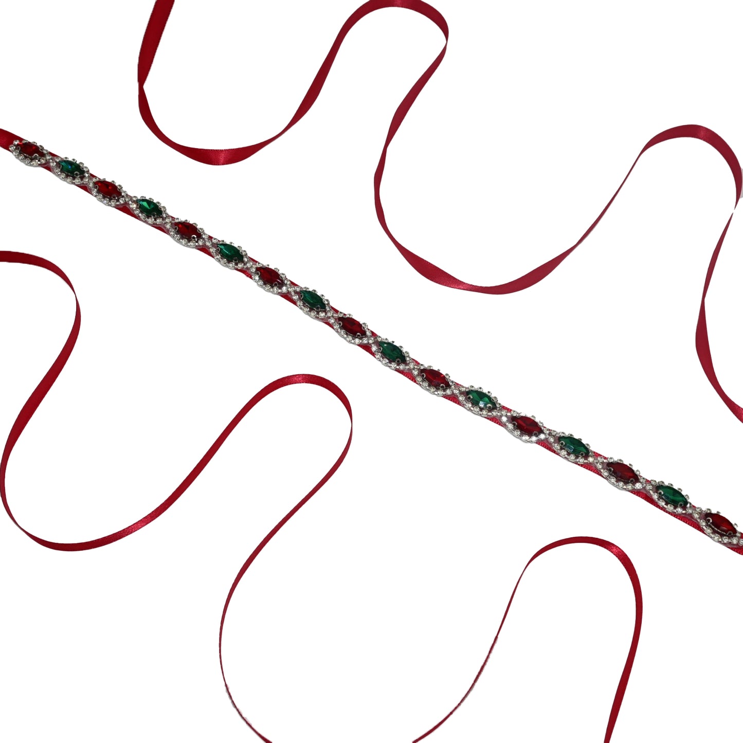 Bridella BS189 Wine Rhinestone Belt