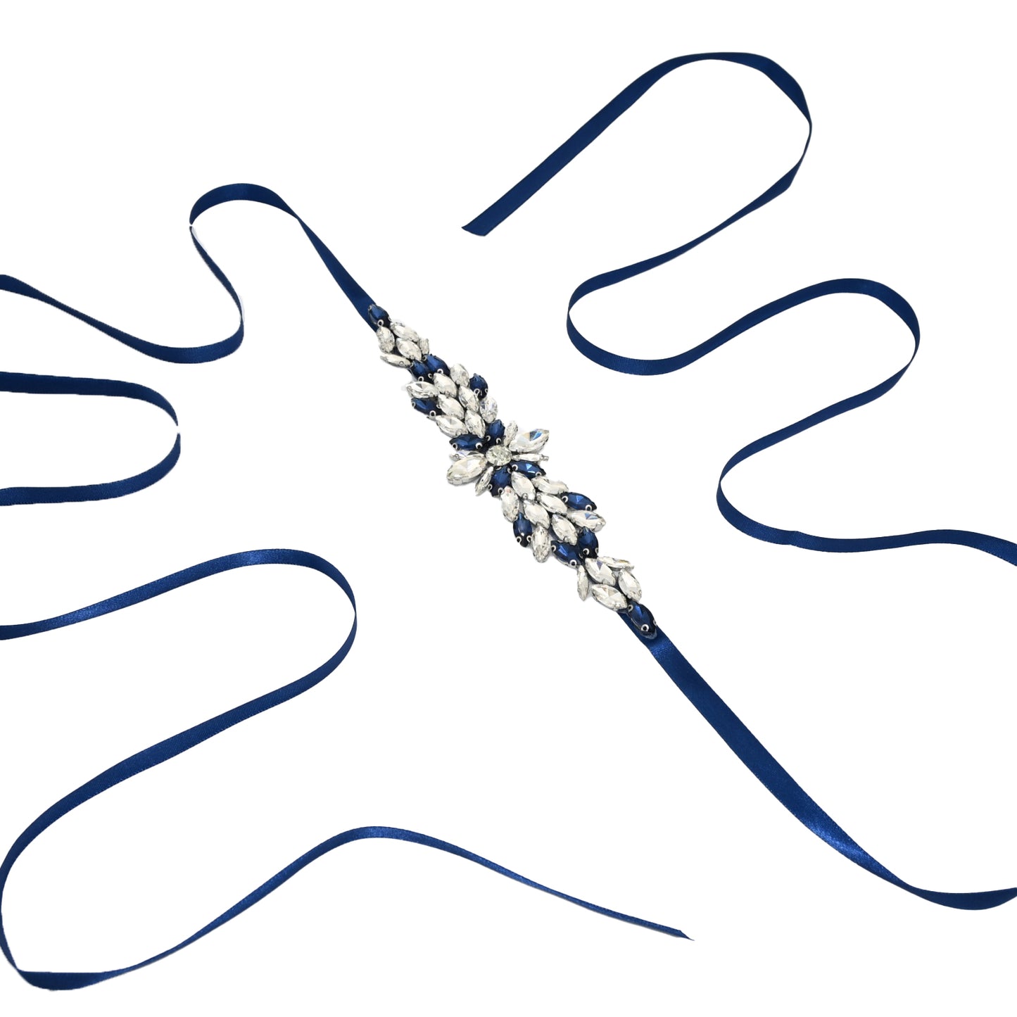 Bridella BS227ML Navy Rhinestone Belt