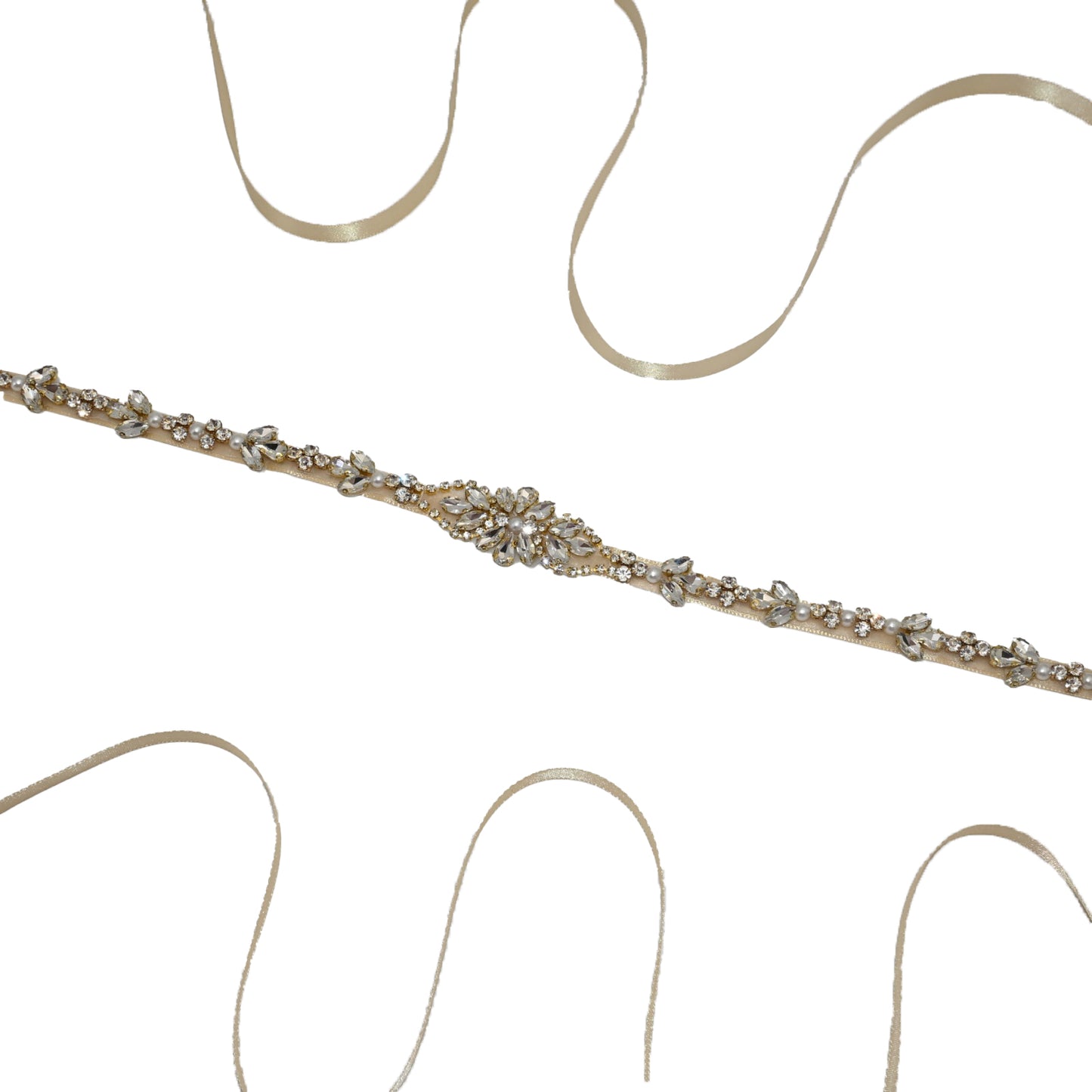 Bridella BS09G Gold Rhinestone & Pearl Accessory