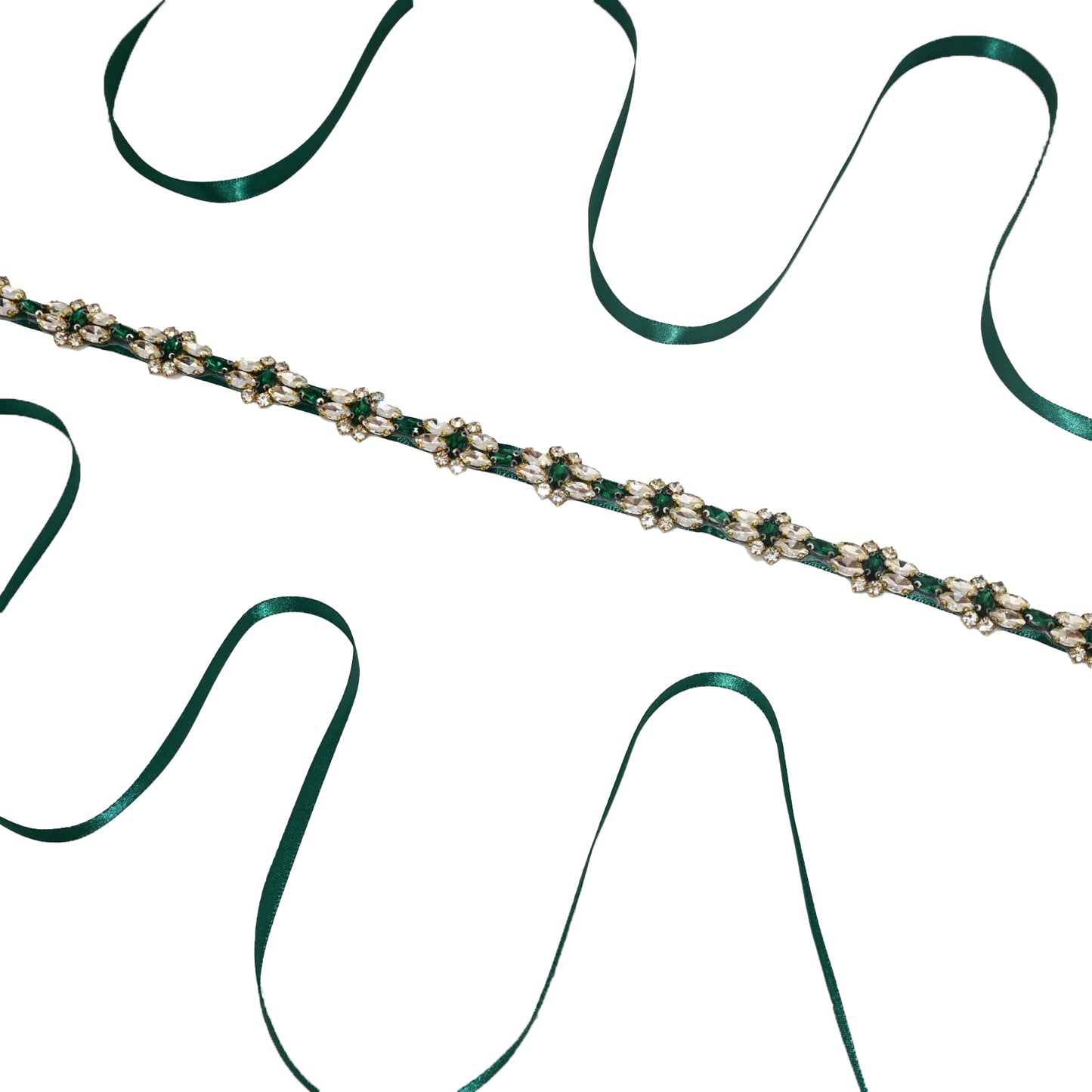 Green Rhinestone Bridal Belt Wedding Sash – Bridella BS333GKL