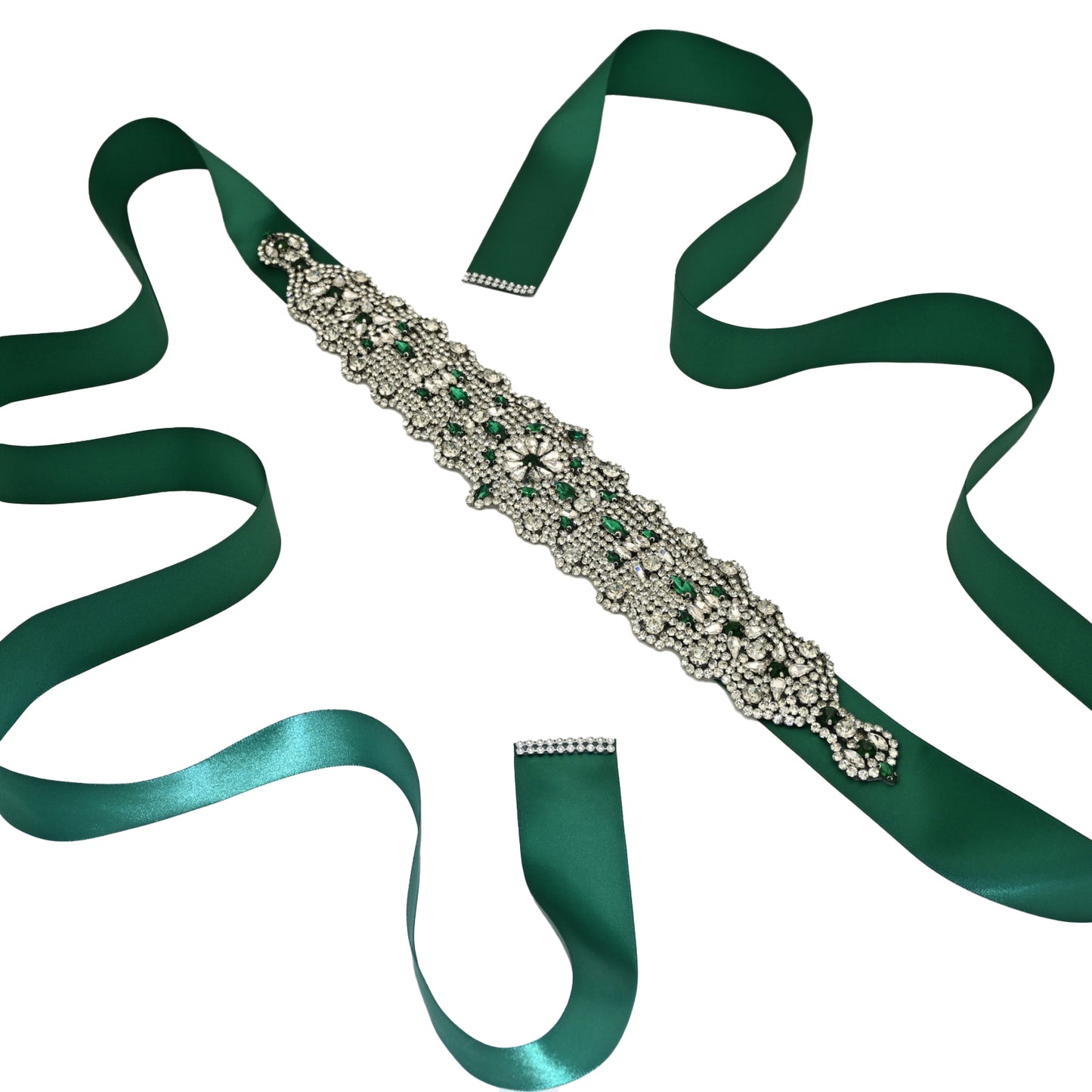 Bridella BS233LKL Green Rhinestone Belt