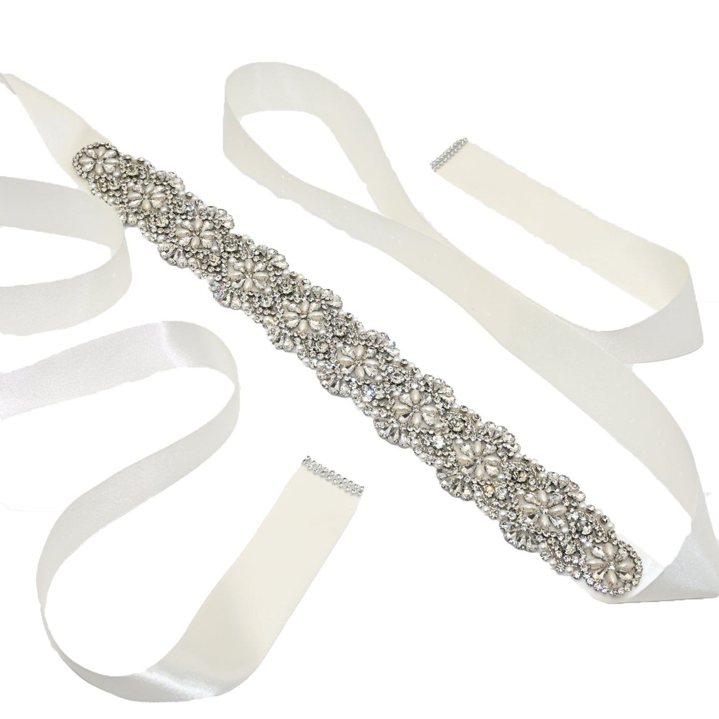 Beige Rhinestone Accessory - Bridella BS04B