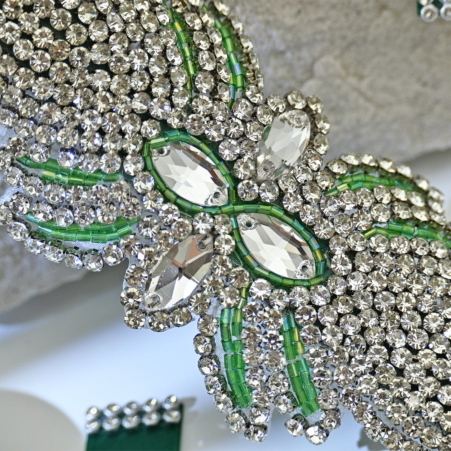 Emerald Green Rhinestone Bridal Sash Wedding Dress Belt – Bridella BS152KL