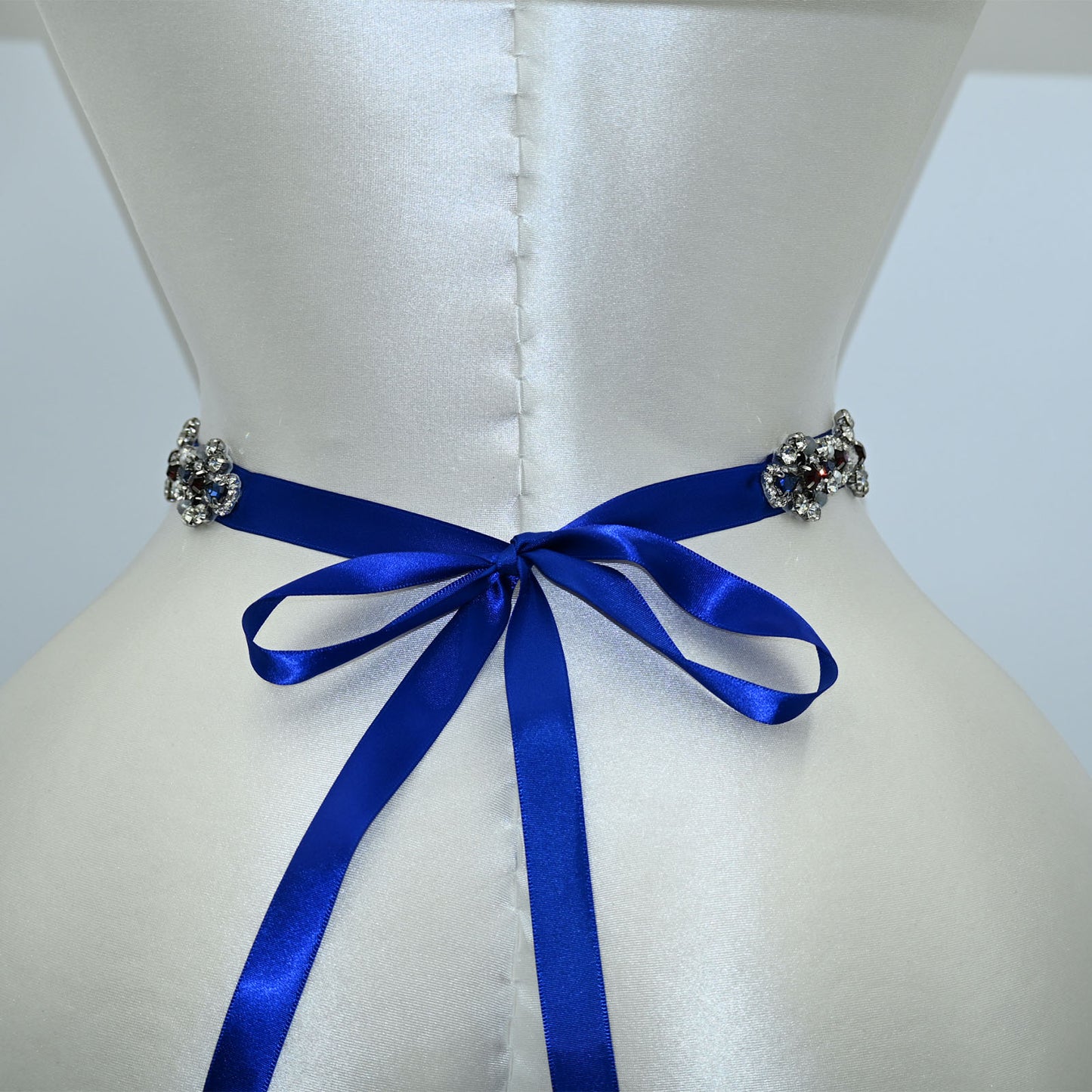 Bridella BS125ML Ivory Rhinestone & Pearl Belt