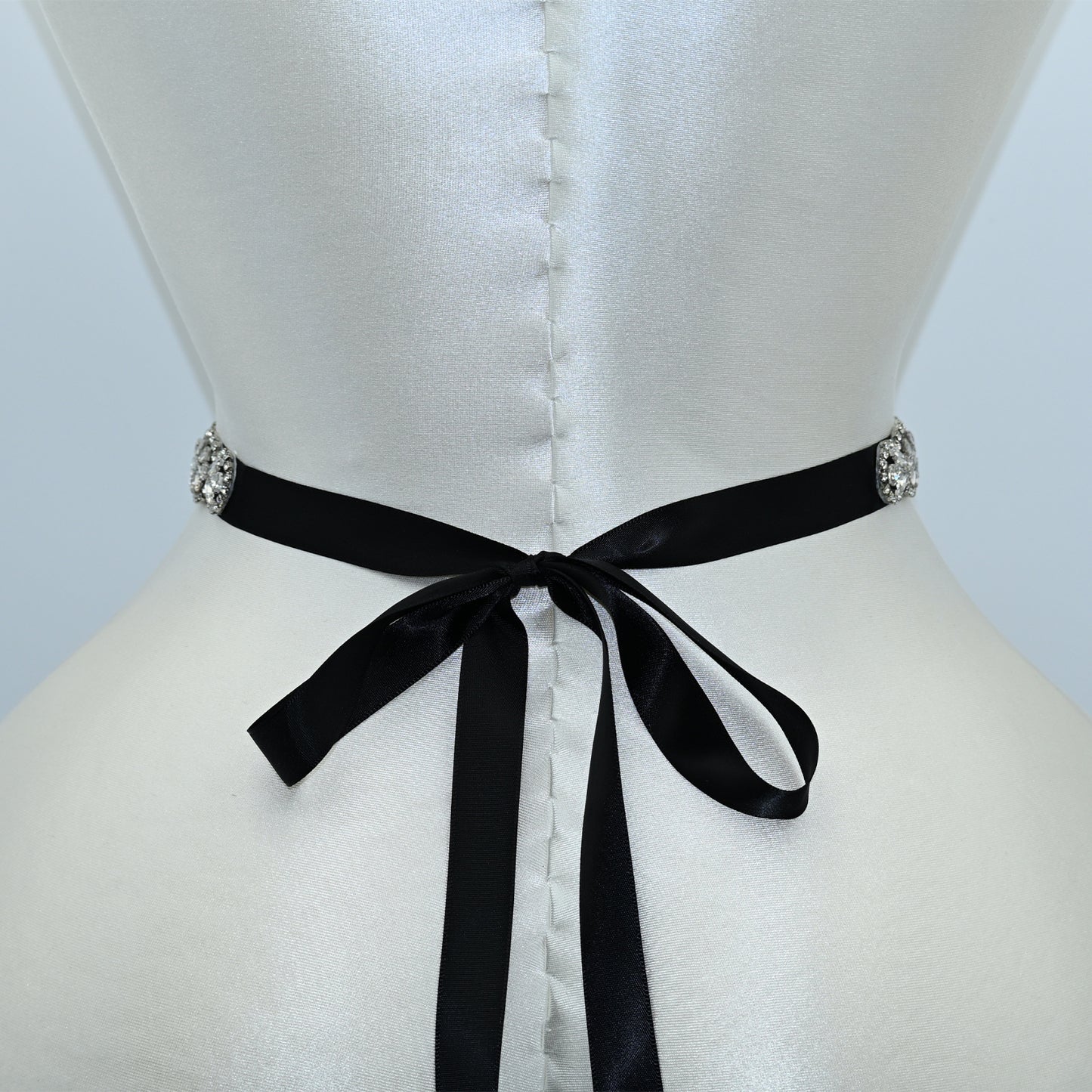 Silver Rhinestone Belt - Bridella BS02