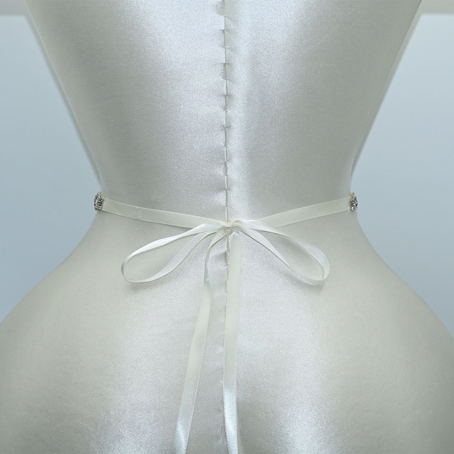 Bridella BS32 Off White Rhinestone Belt