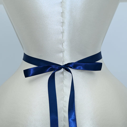 Bridella BS05ML Navy Rhinestone & Pearl Belt