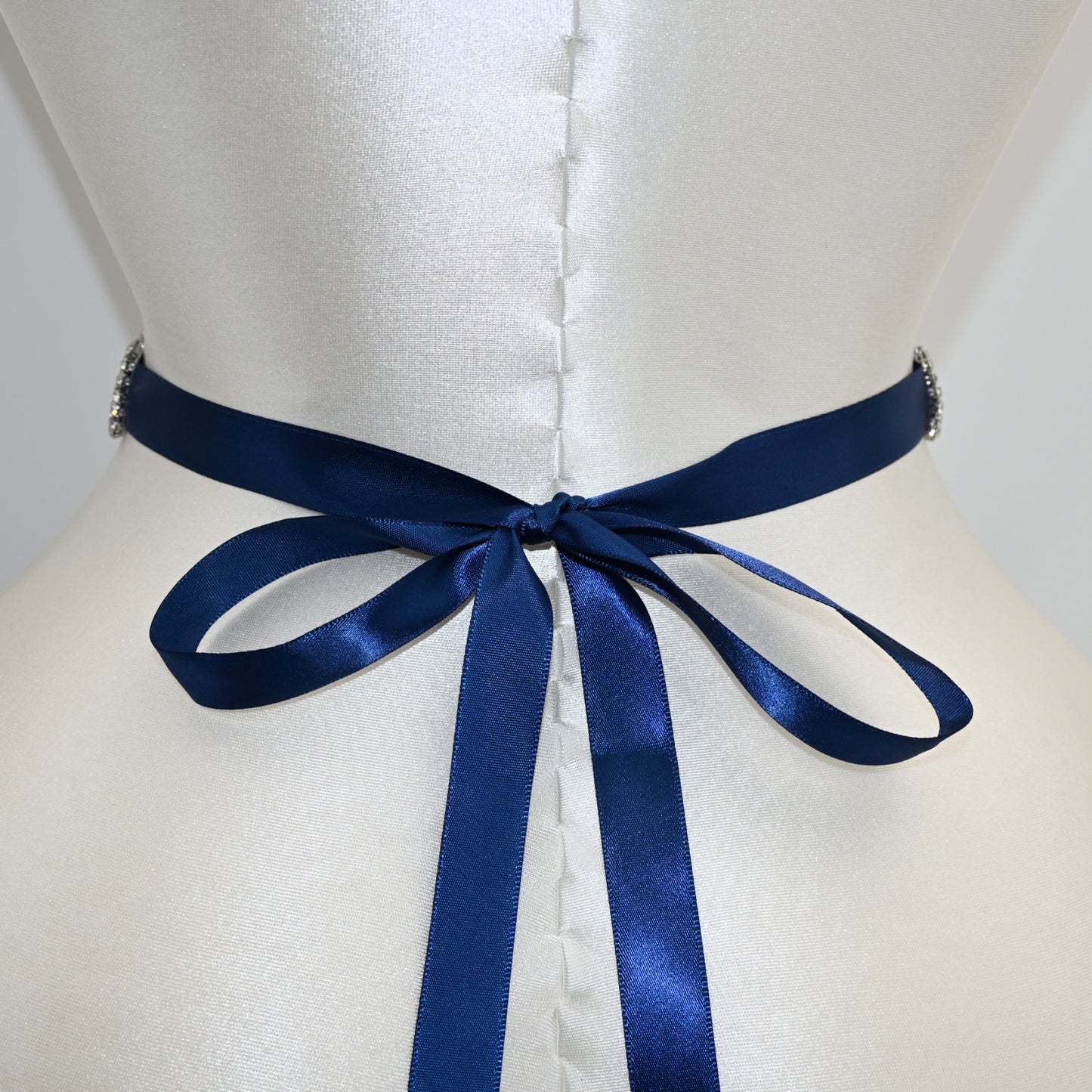 Bridella BS161ML Navy Rhinestone & Pearl Belt