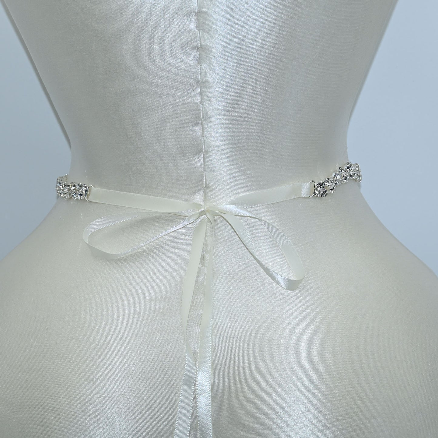 Bridella BS308 Silver Rhinestone Chain Belt