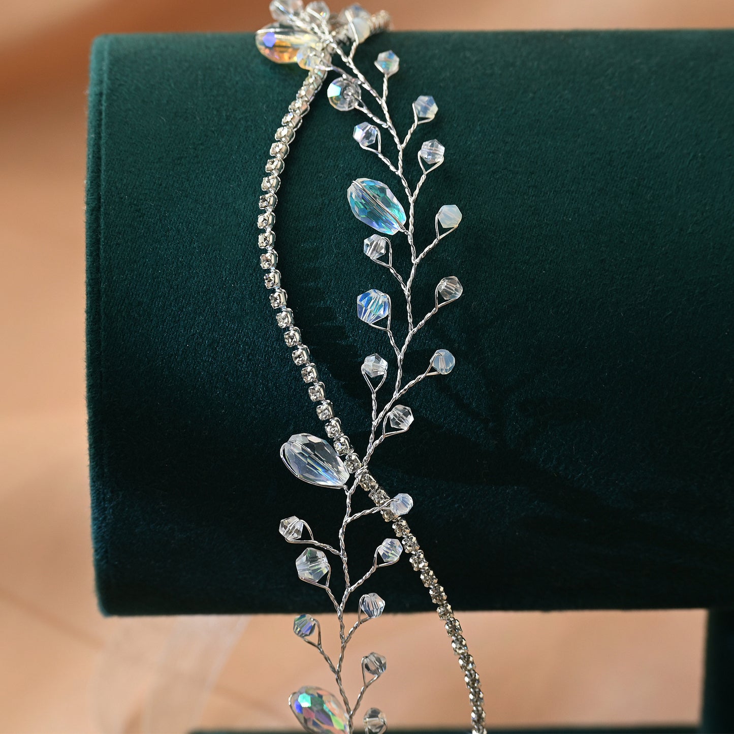 Bridella BHP93-S Silver Rhinestone Tiara