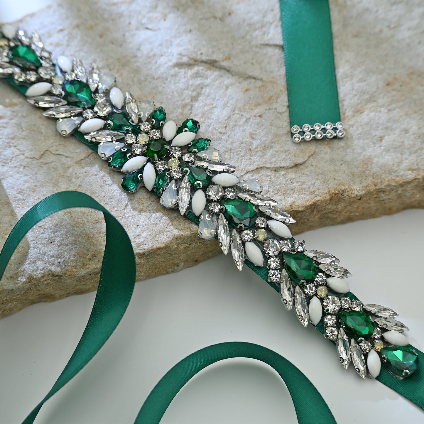 Bridella BS476KL Green Rhinestone Belt