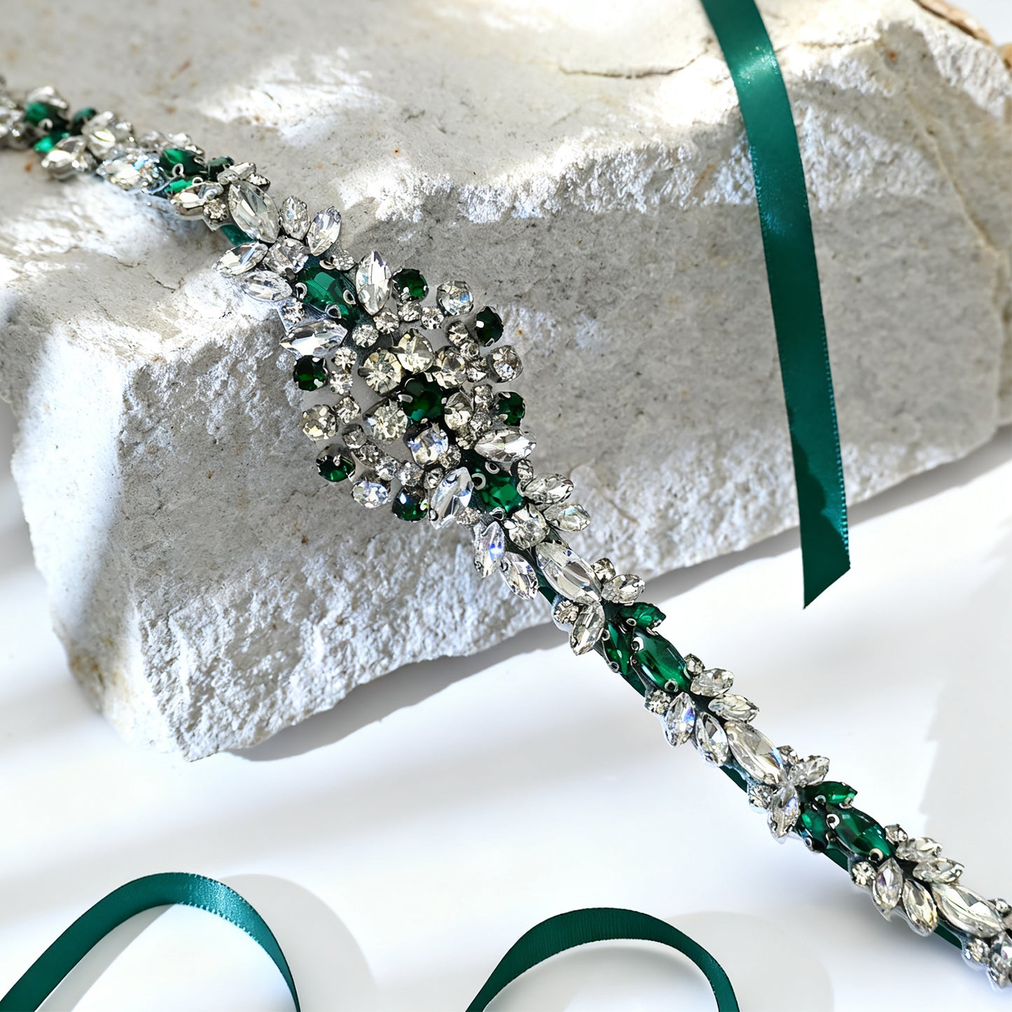 Bridella BS124KL Ivory Rhinestone Belt