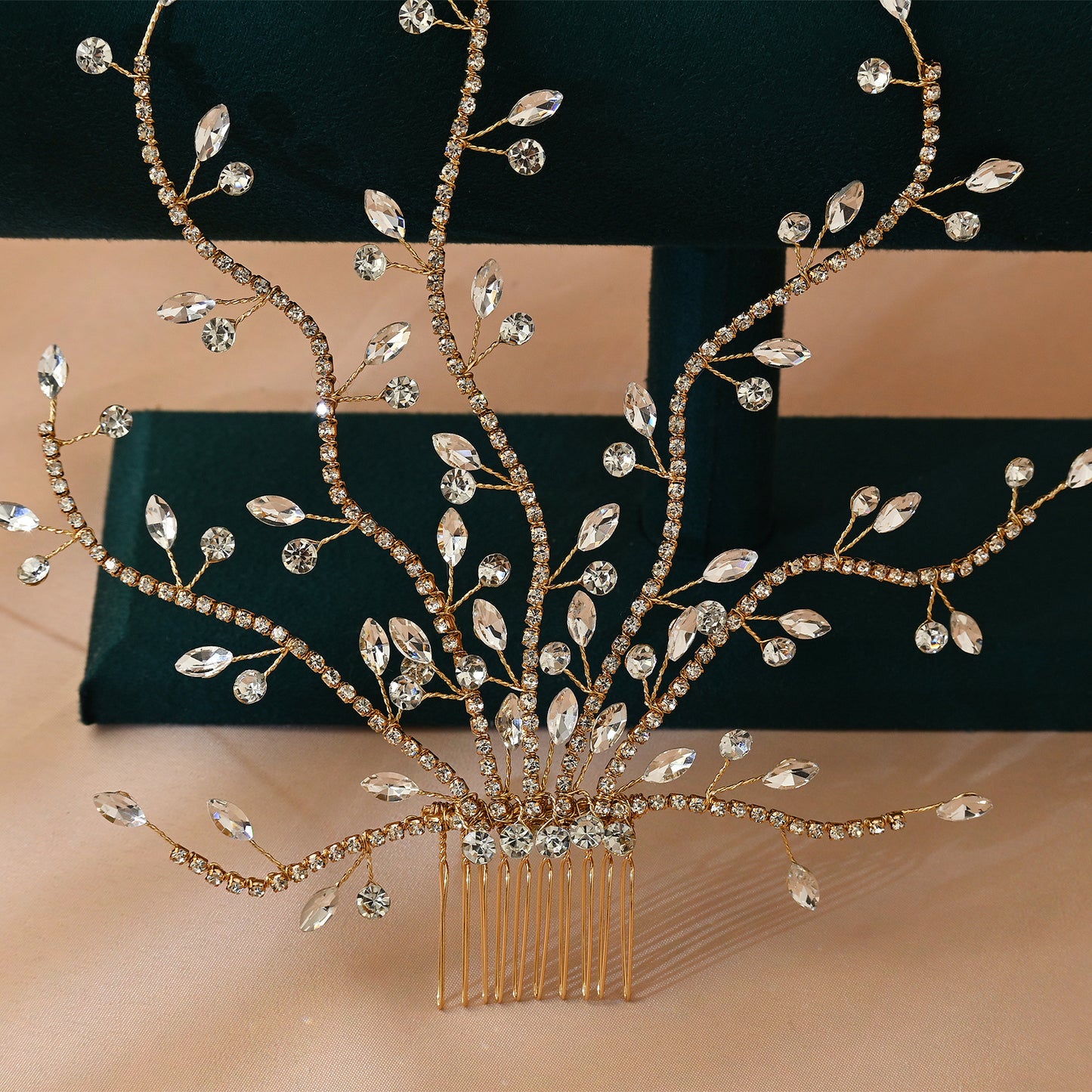 Bridella BHP481-G Gold Rhinestone Tiara