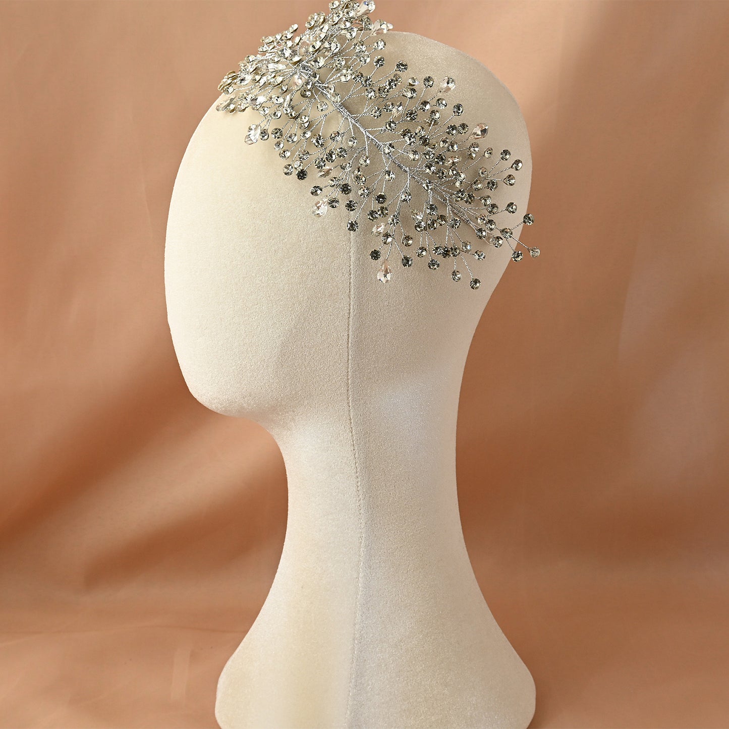Bridella BHP415-S Silver Rhinestone Crown
