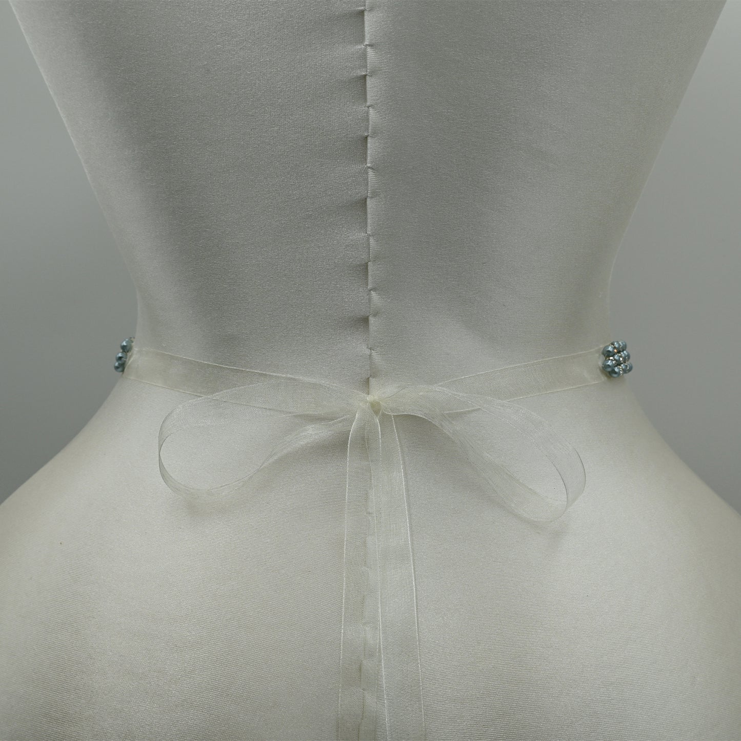 Bridella BS134L White Rhinestone & Pearl Belt