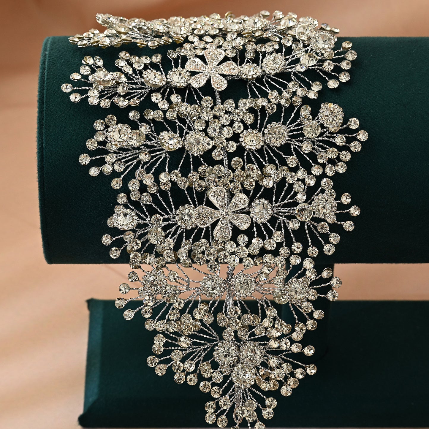 Bridella BHP240-S Silver Rhinestone Headband