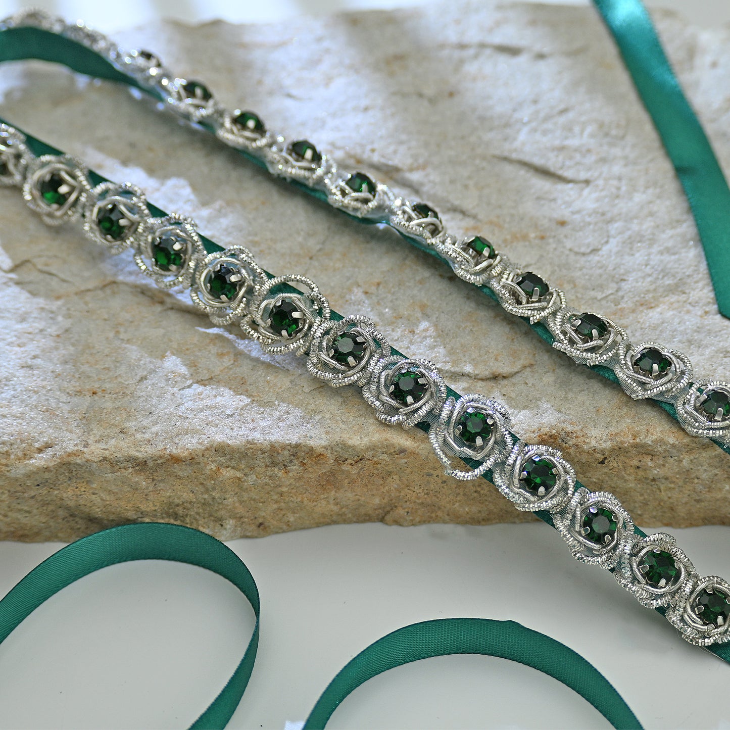 Bridella BS143KL Green Rhinestone Belt
