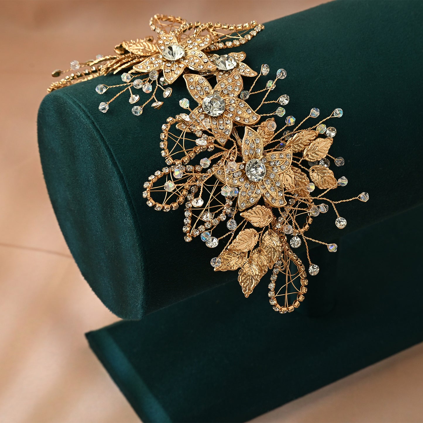 Bridella BHP282-G Gold Rhinestone Headband