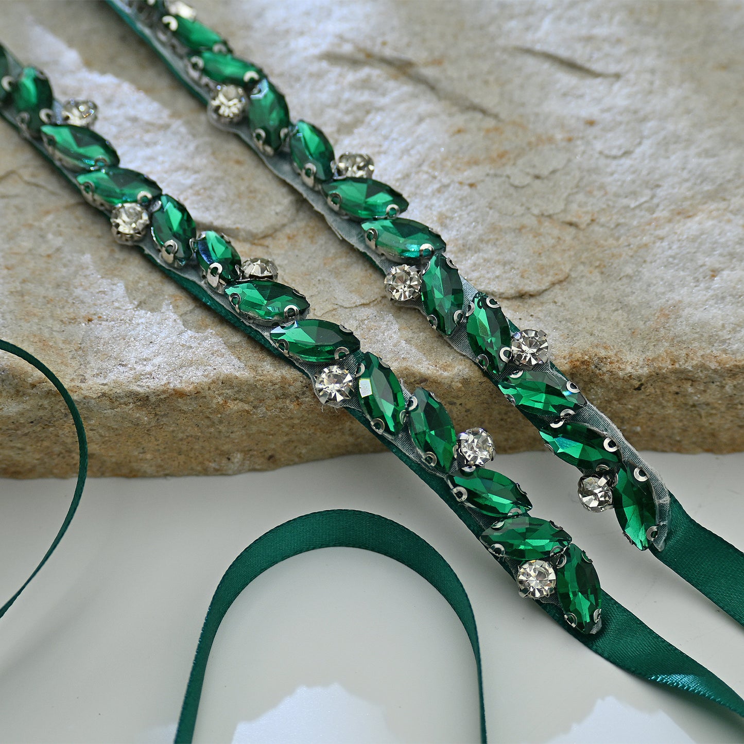 Bridella BS149KL Green Rhinestone Belt