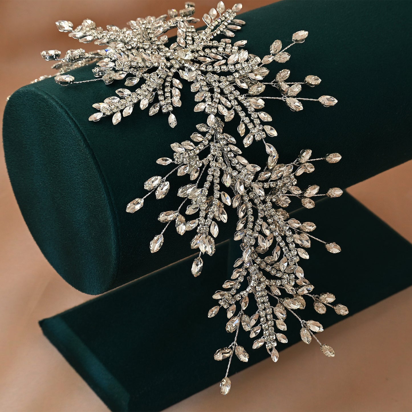 Bridella BHP482-S Silver Rhinestone Tiara