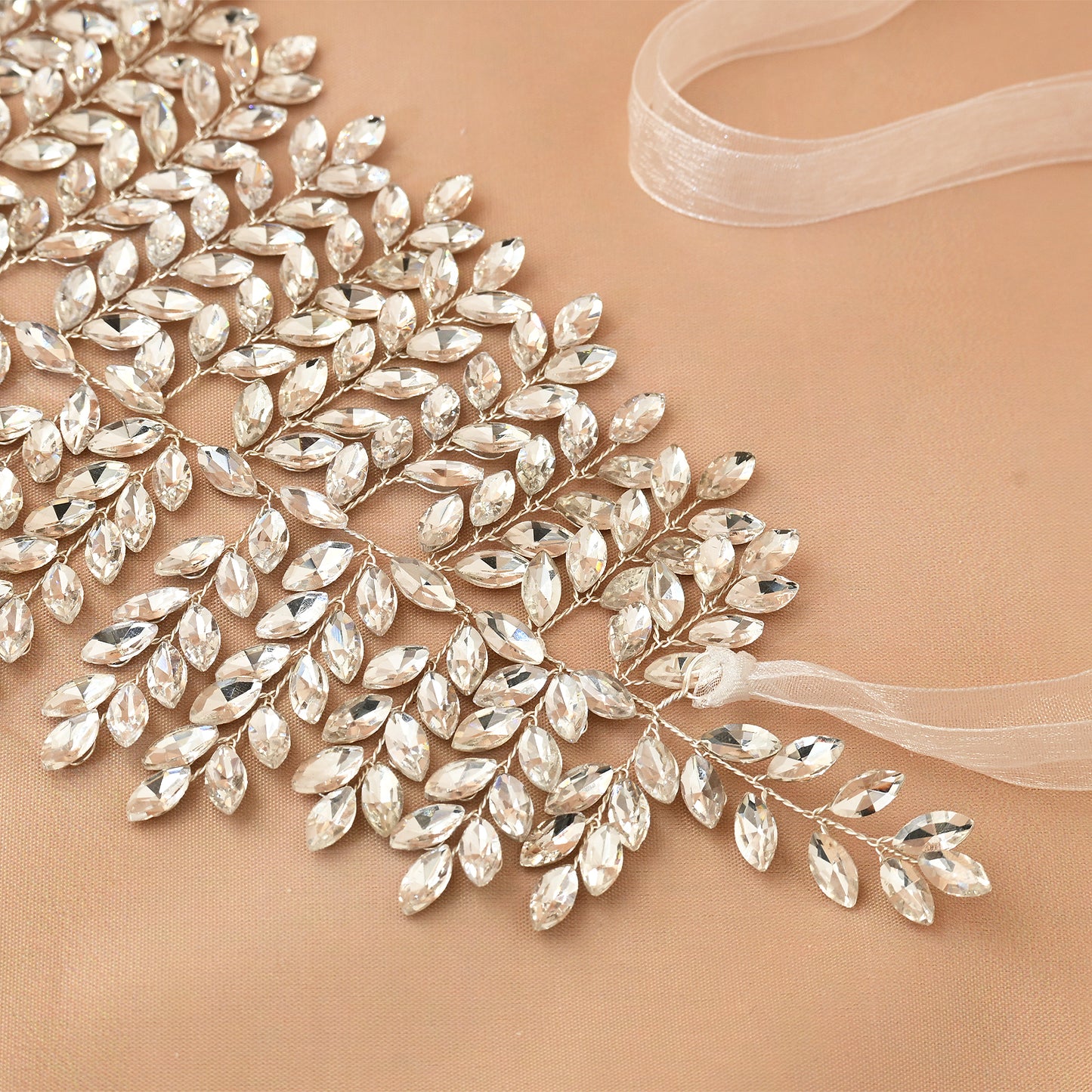 Bridella BHP238-S Silver Rhinestone Crown