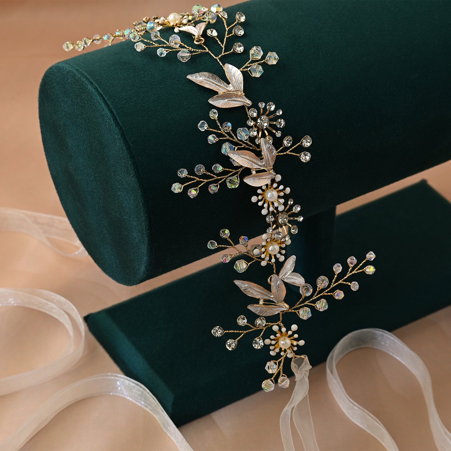 Bridella BHP294-headband Gold Rhinestone Headband