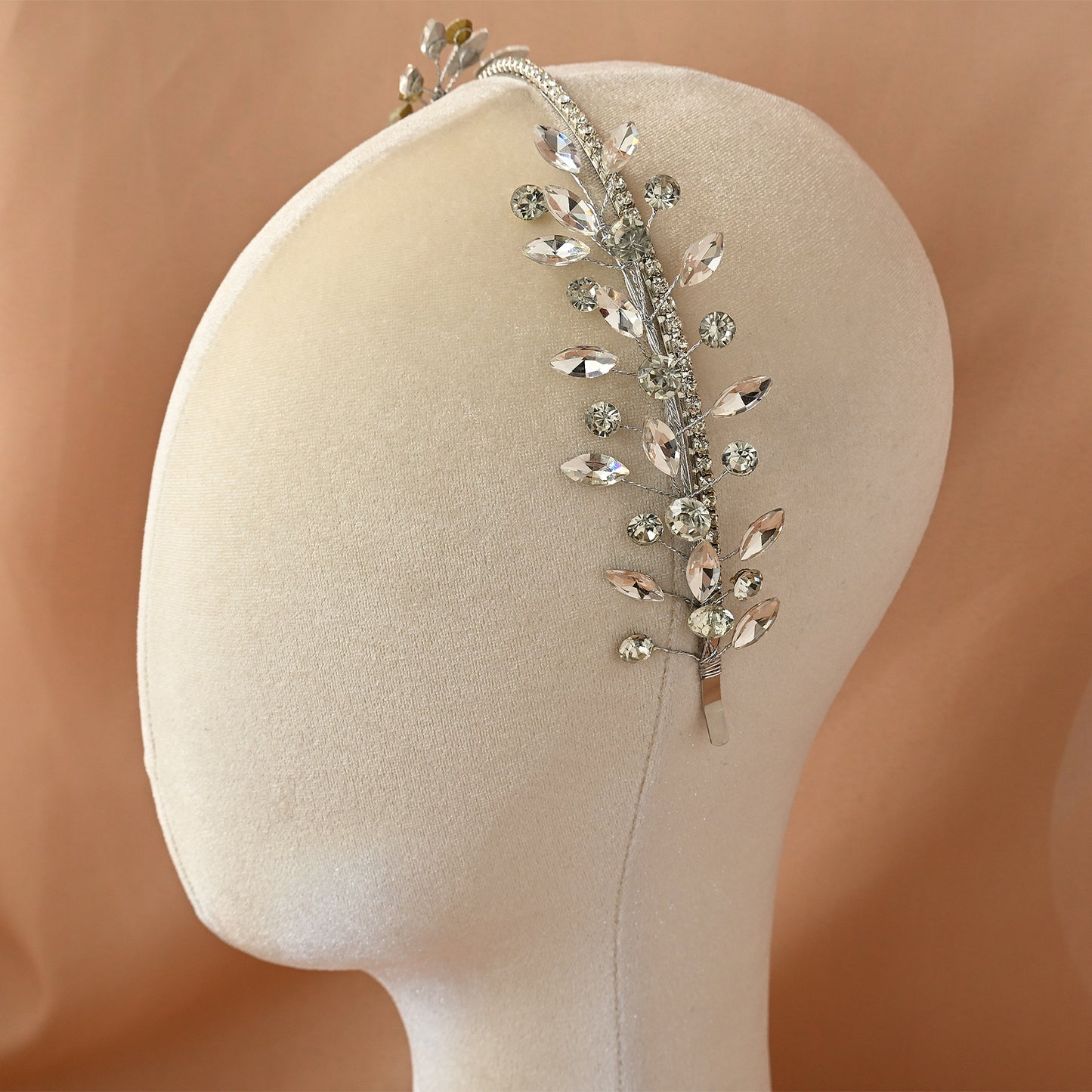 Bridella BHP531-S Silver Rhinestone Headband
