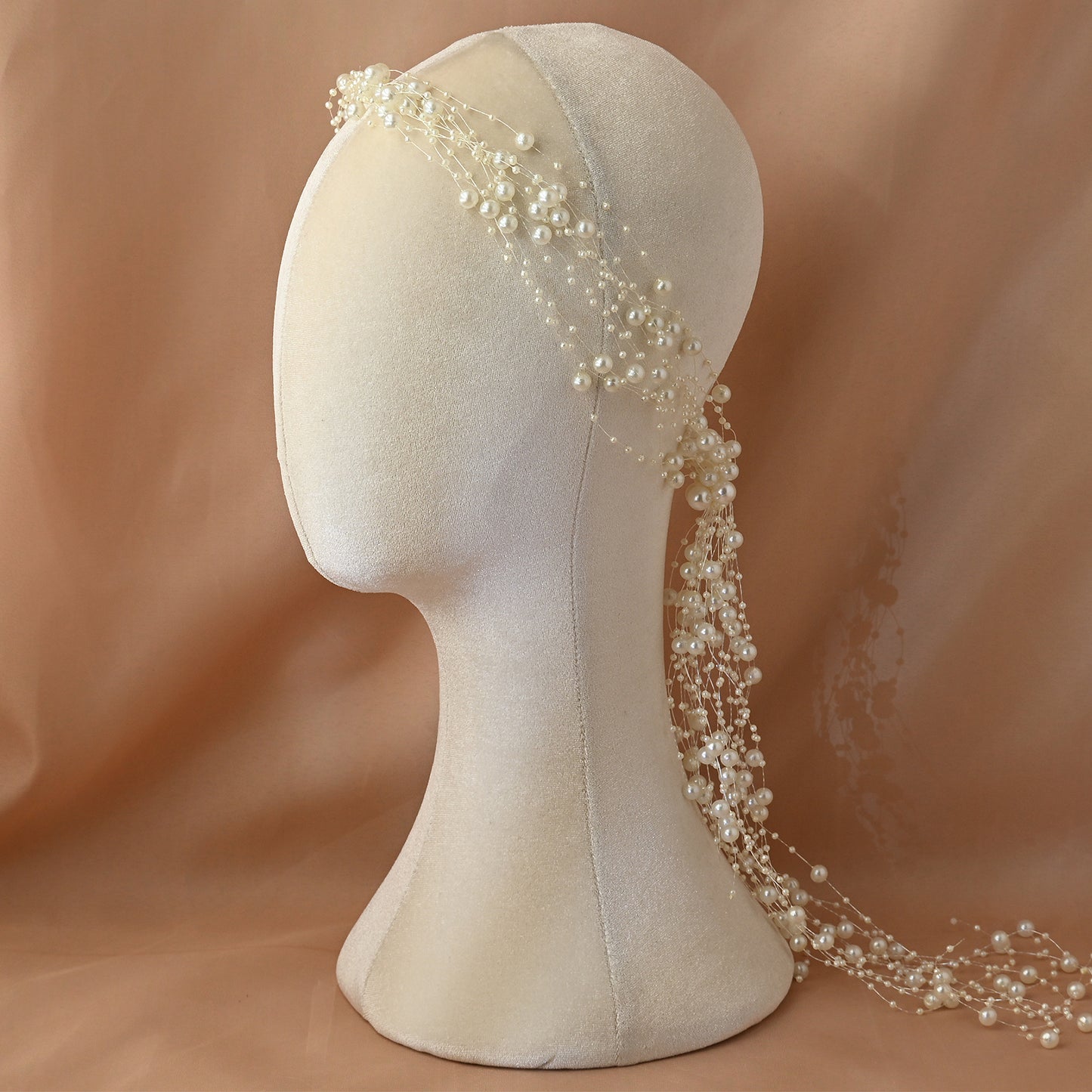 Bridella BHP538-IVORY Ivory Pearl Headband