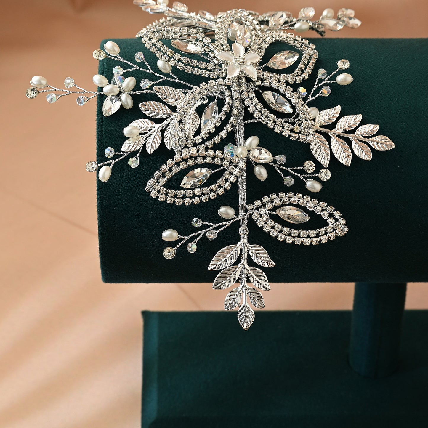 Bridella BHP305-S Silver Rhinestone Crown