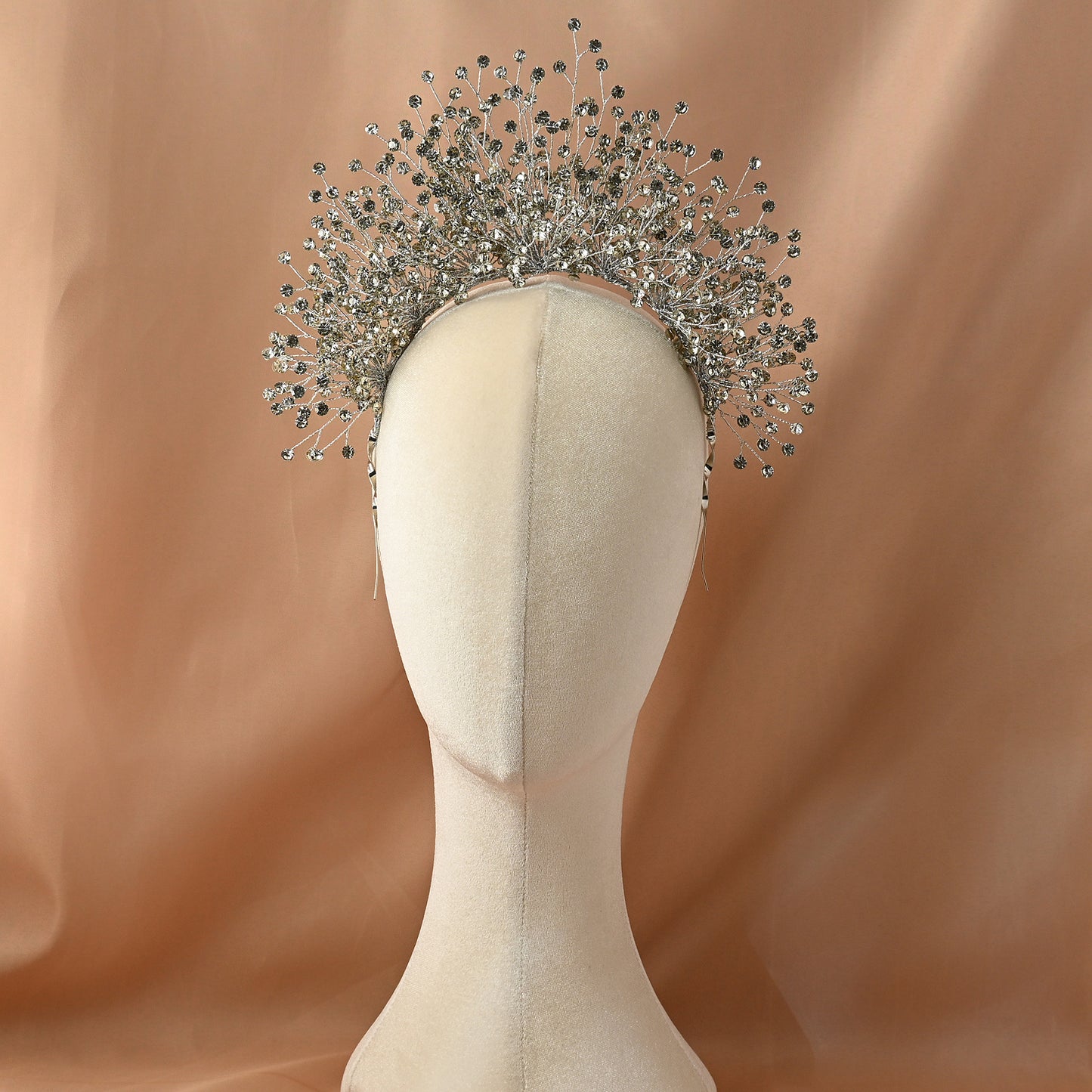 Bridella BHP193-S Sliver Rhinestone Crown