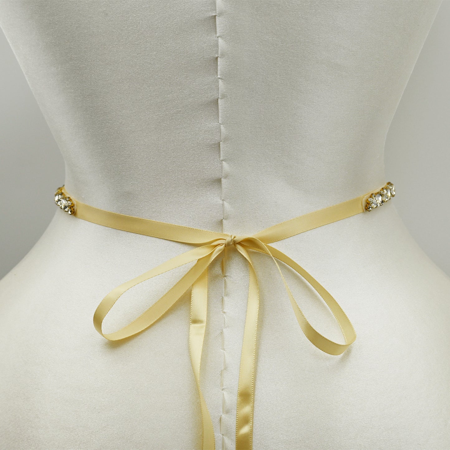 Champagne Rhinestone Bridal Dress Belt for Wedding - Bridella BS489G