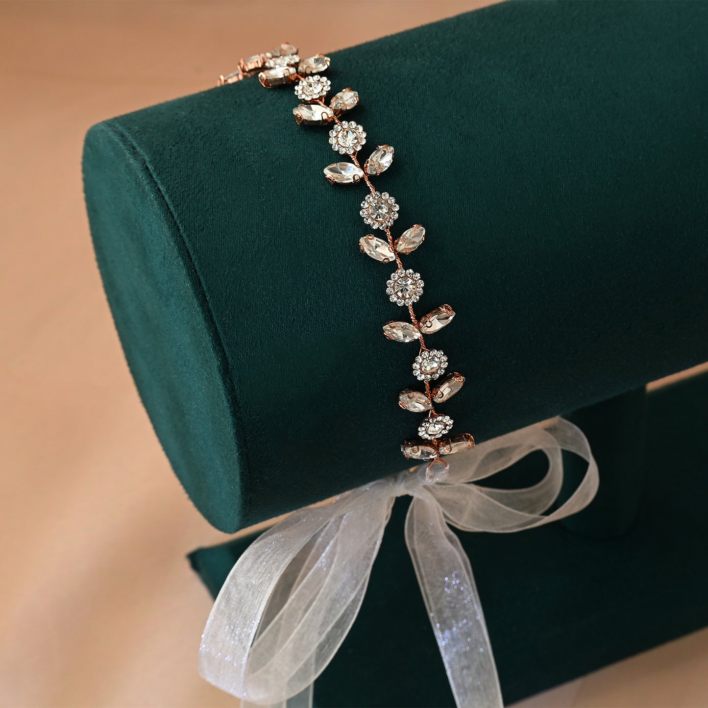 Bridella BHP309-G Gold Rhinestone Crown