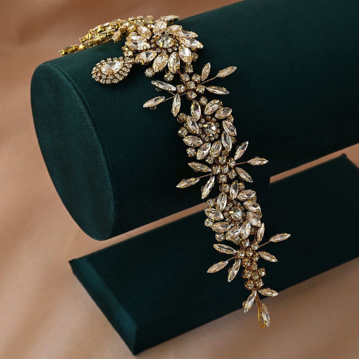 Bridella BHP440-G Gold Rhinestone Headwear