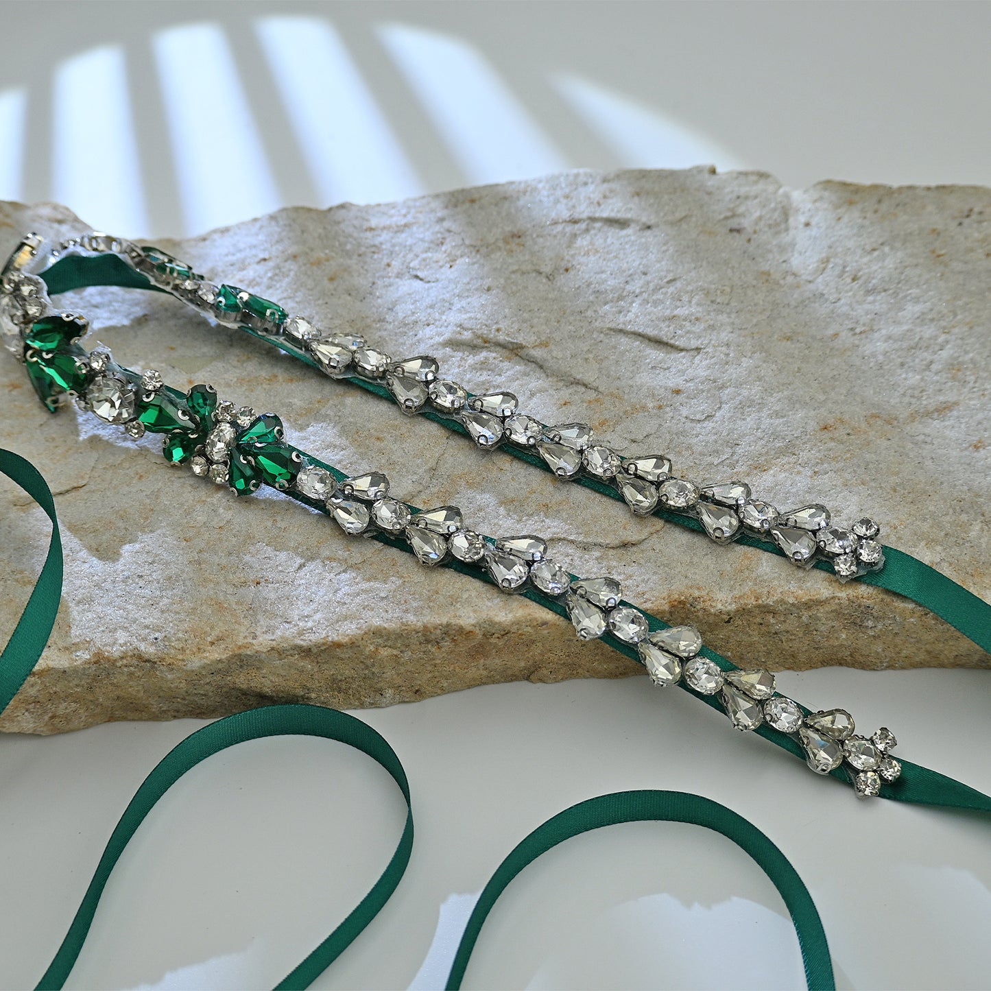 Bridella BS163KL Green Rhinestone Belt