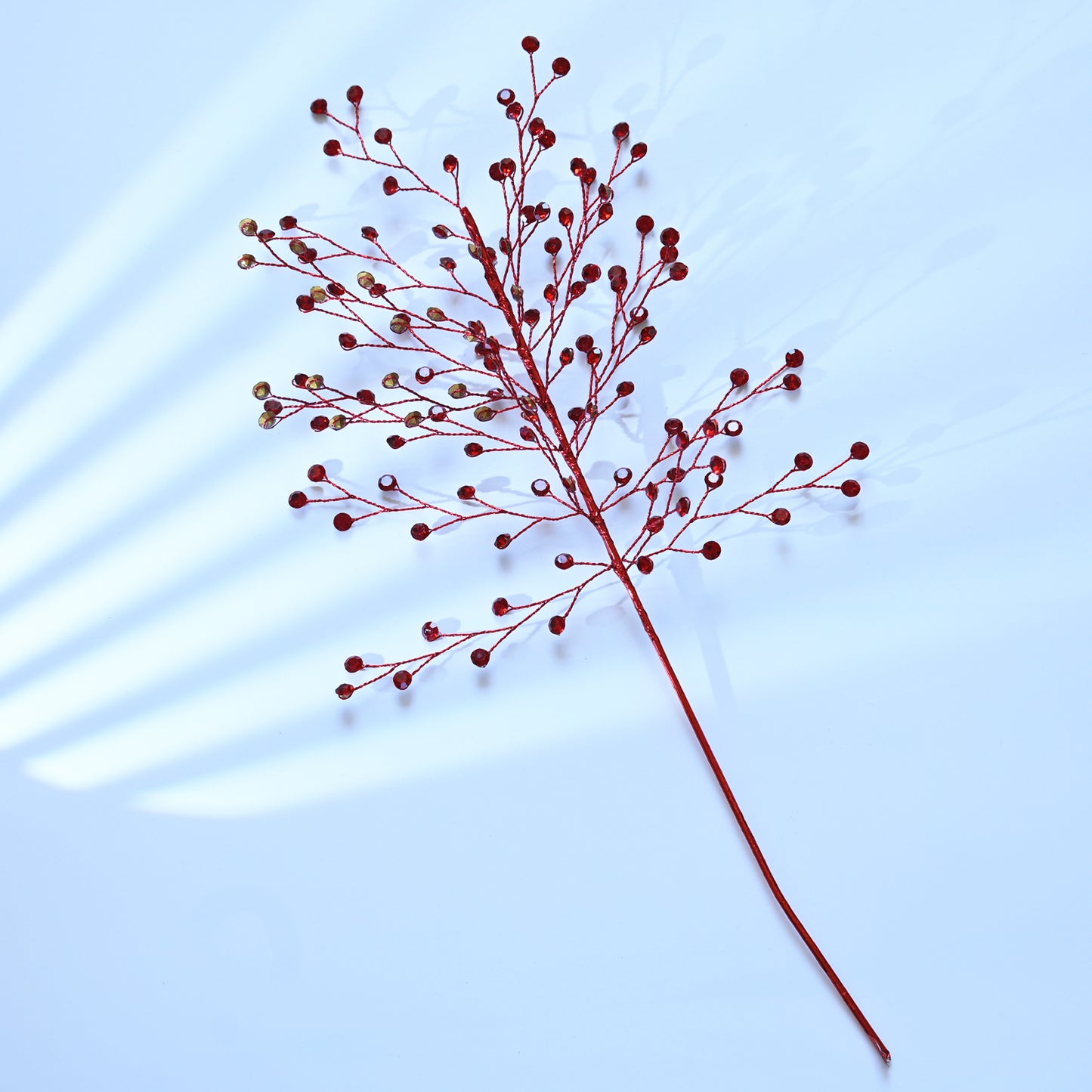 Handmade Crystal Bead Artificial Berry Branches, Multi-Color Rhinestone Wire Floral Picks k112