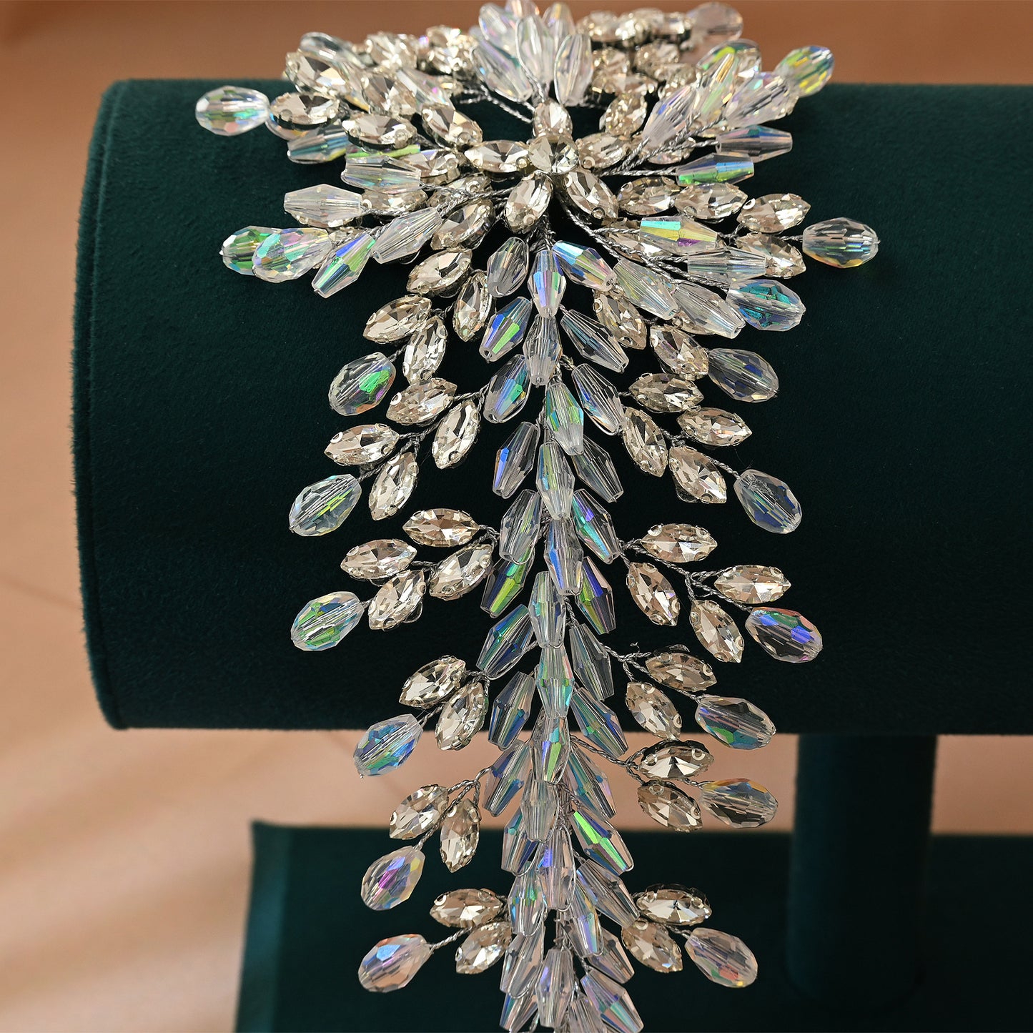 Bridella BHP539-S Silver Rhinestone & Crystal Headband