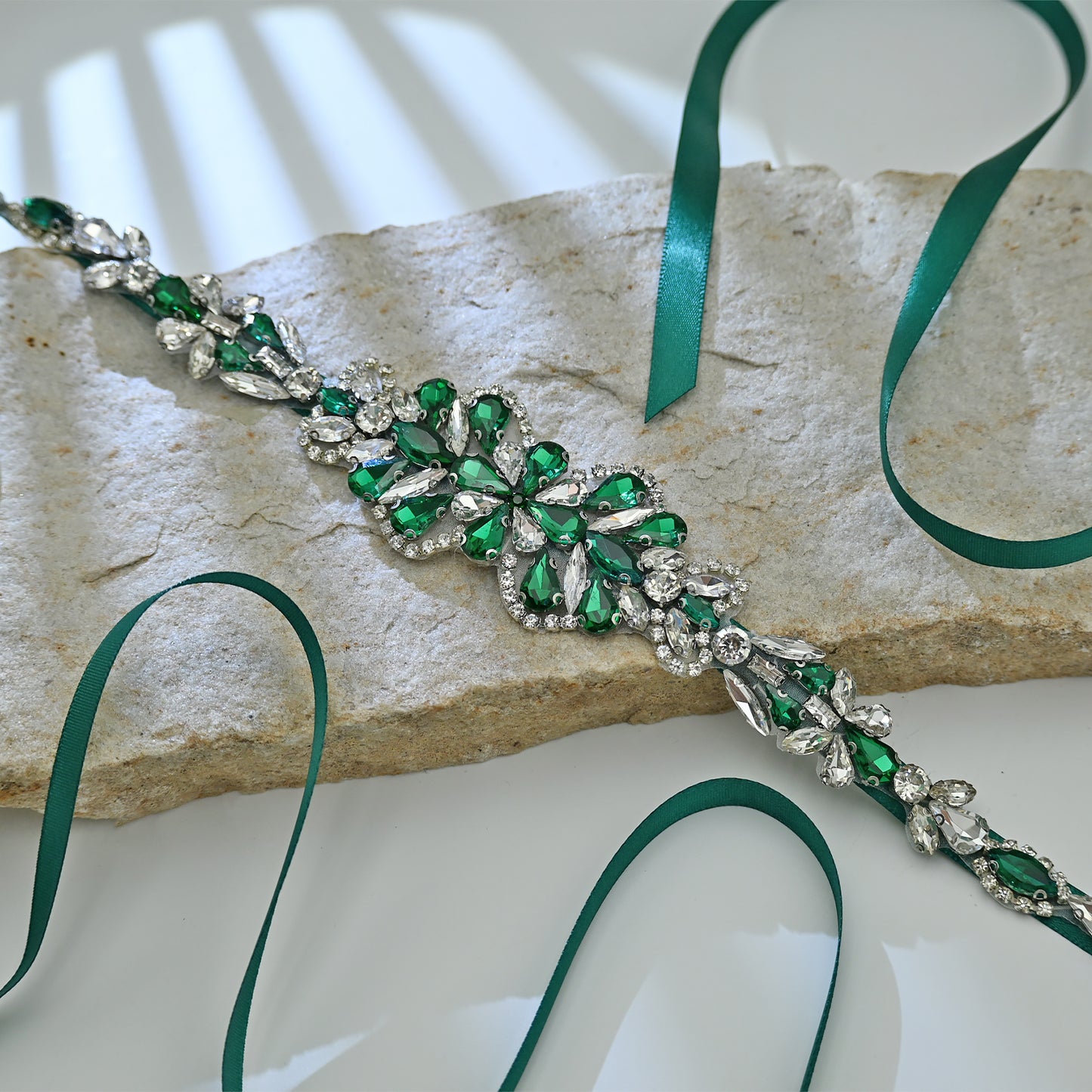Bridella BS99KL Green Rhinestone Belt