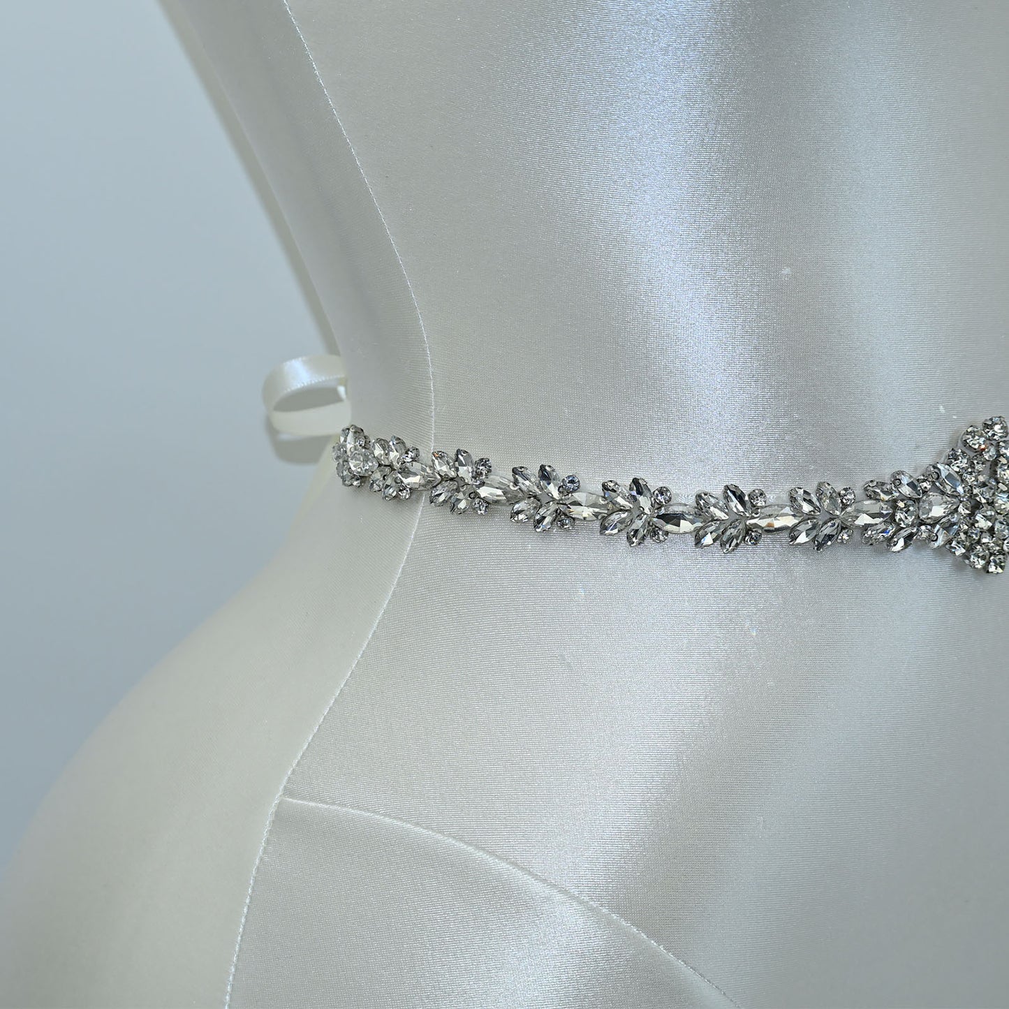 Bridella BS124 Silver Rhinestone Belt