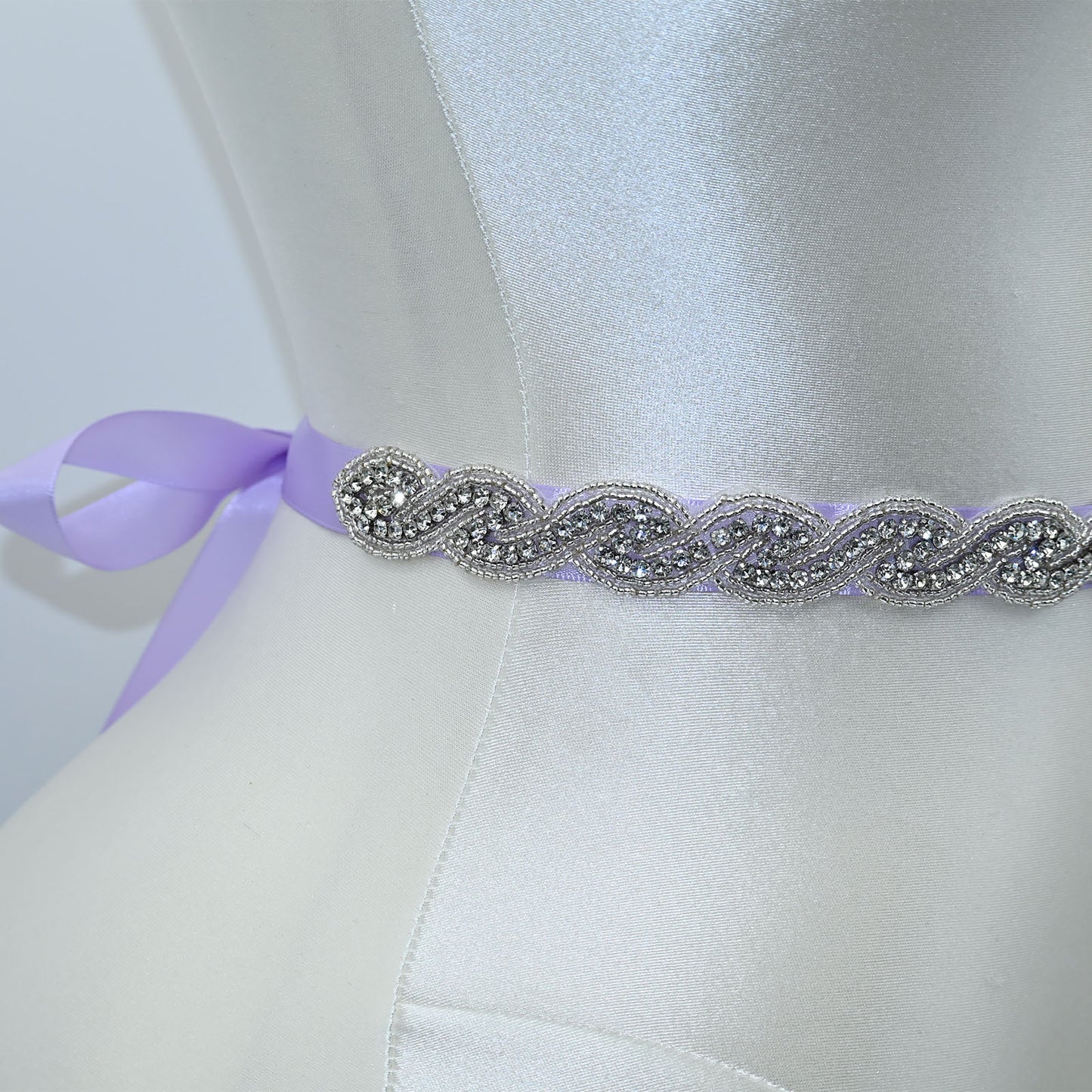 Bridella BS62 Purple Rhinestone Belt