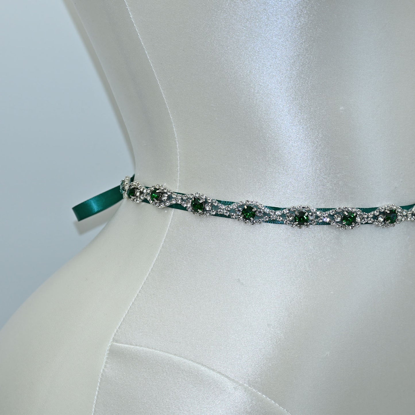 Bridella BS30KL Green Rhinestone Belt