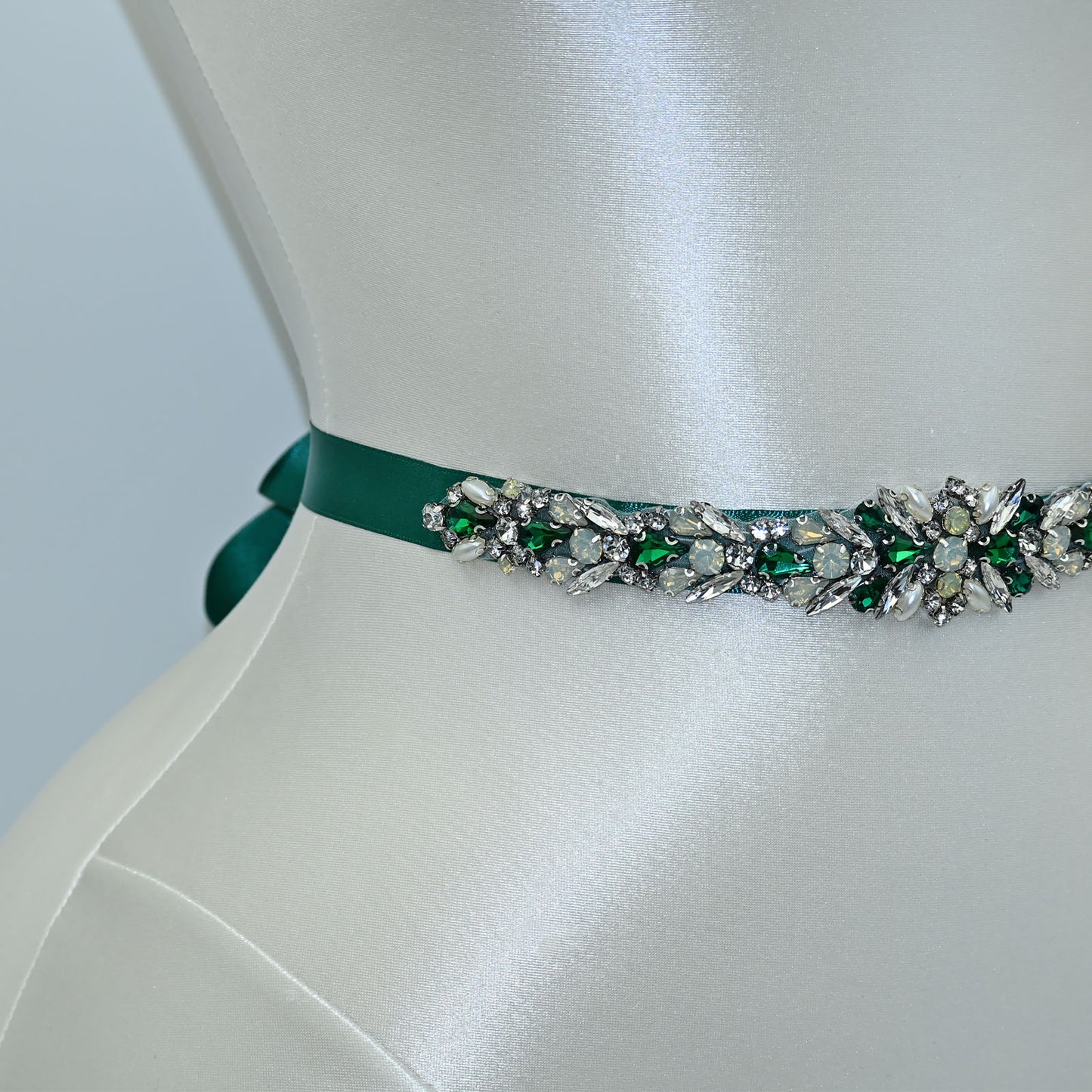Bridella BS57KL Green Rhinestone Belt