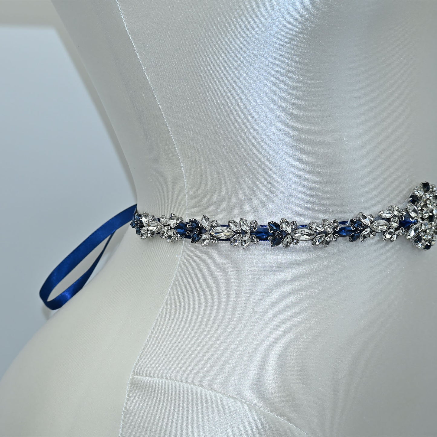 Bridella BS124ML Blue Rhinestone Belt
