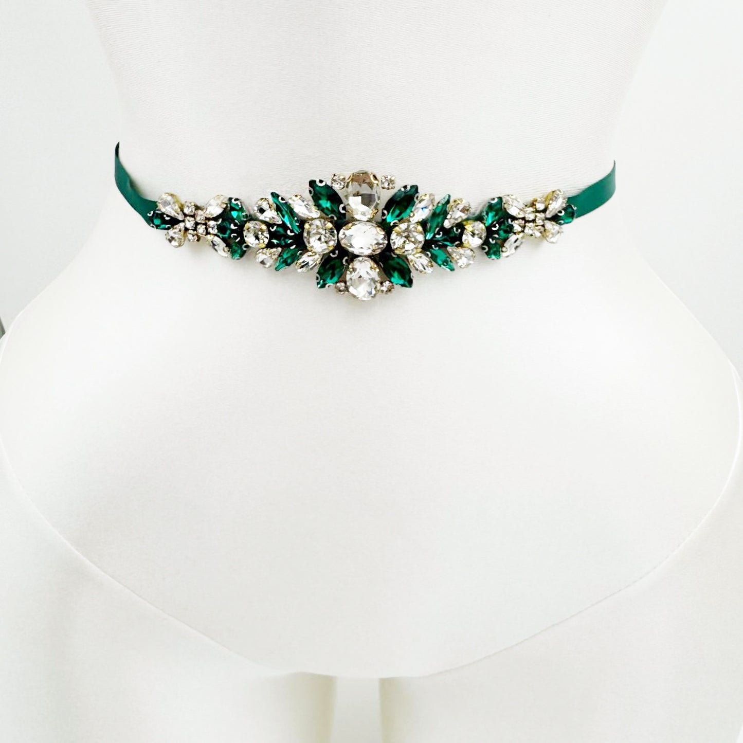 Emerald Rhinestone Belt - Bridella BS128GKL